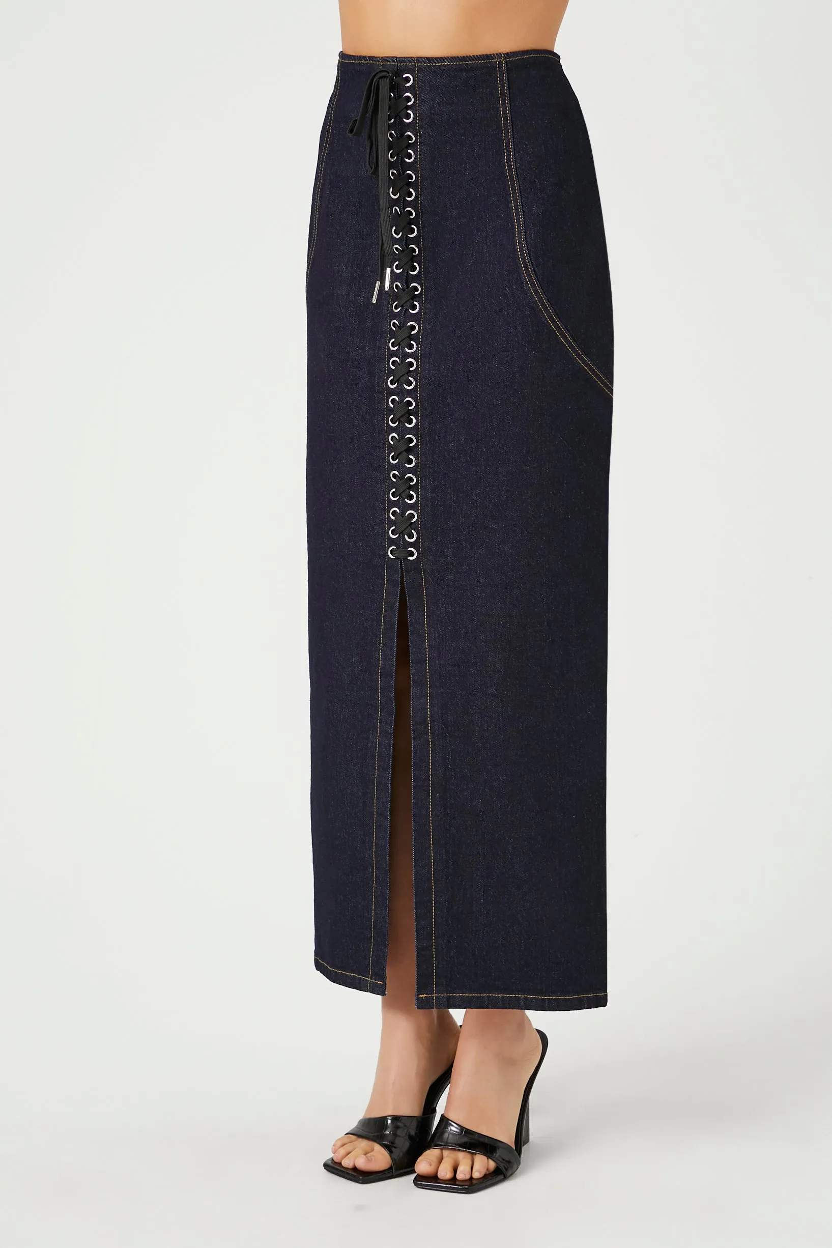 Lace Up Slit Maxi Skirt sold by Urban Planet product image thumbnail 3