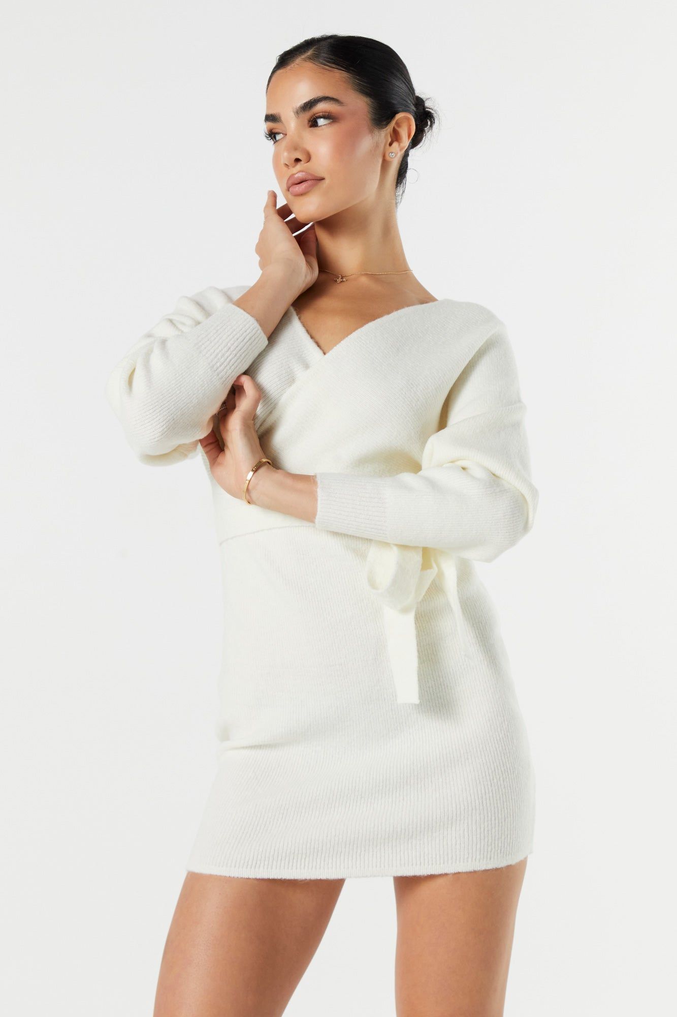 Belted Sweater Dress sold by Urban Planet