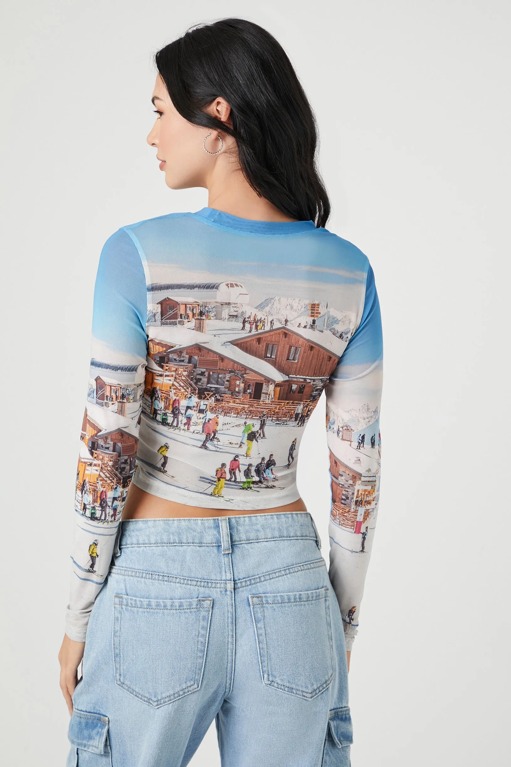 Haut à manches longues avec imprimé The Alps sold by Urban Planet product image thumbnail 3