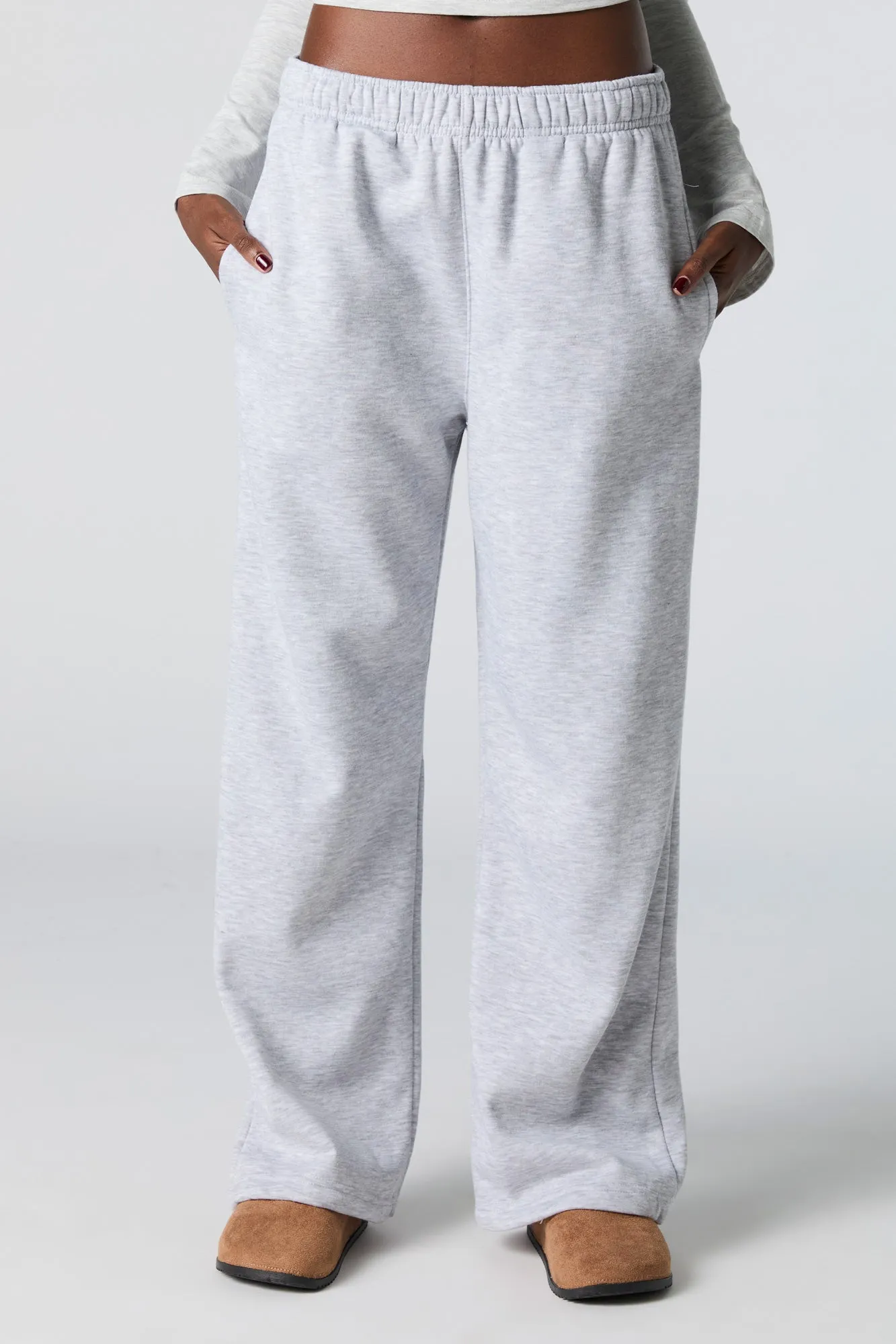 Fleece Wide Leg Sweatpant sold by Urban Planet product image thumbnail 2