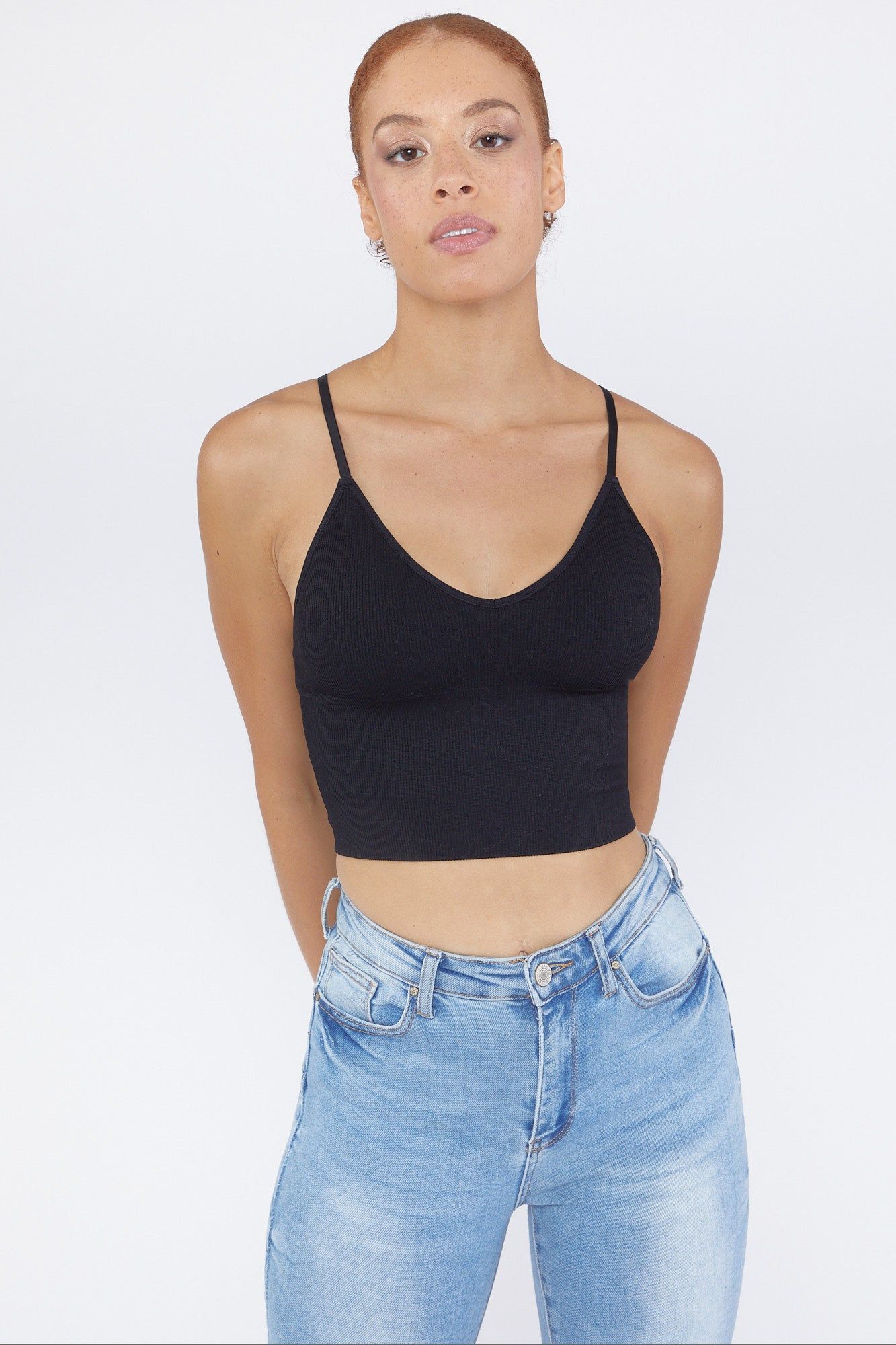 Ribbed V-Neck Cami sold by Urban Planet product image thumbnail 4