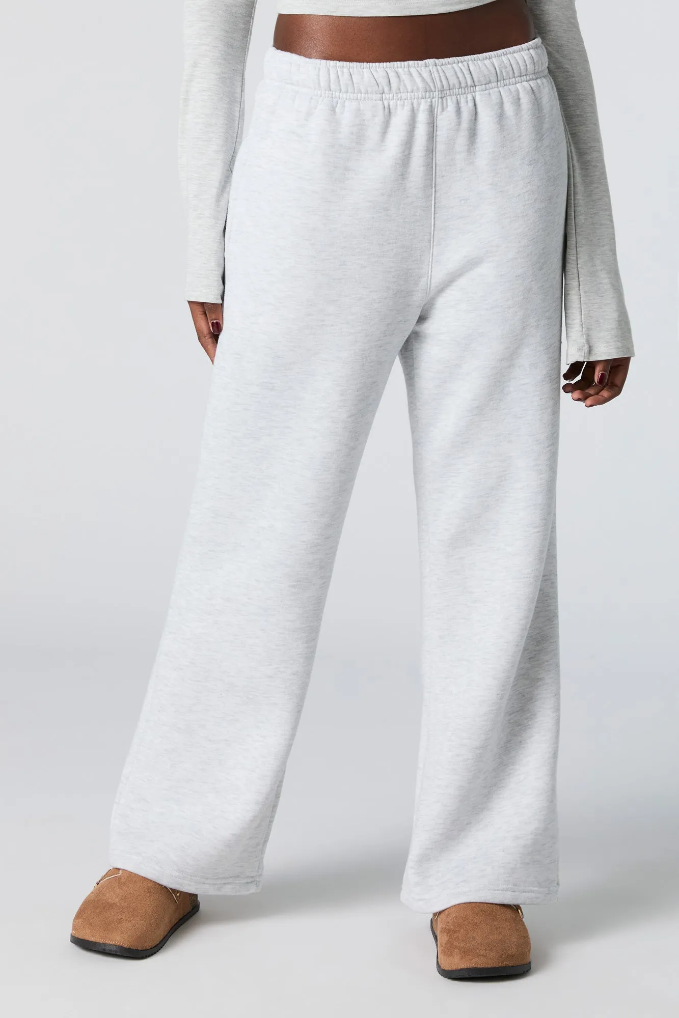 Fleece Wide Leg Sweatpant sold by Urban Planet product image thumbnail 5