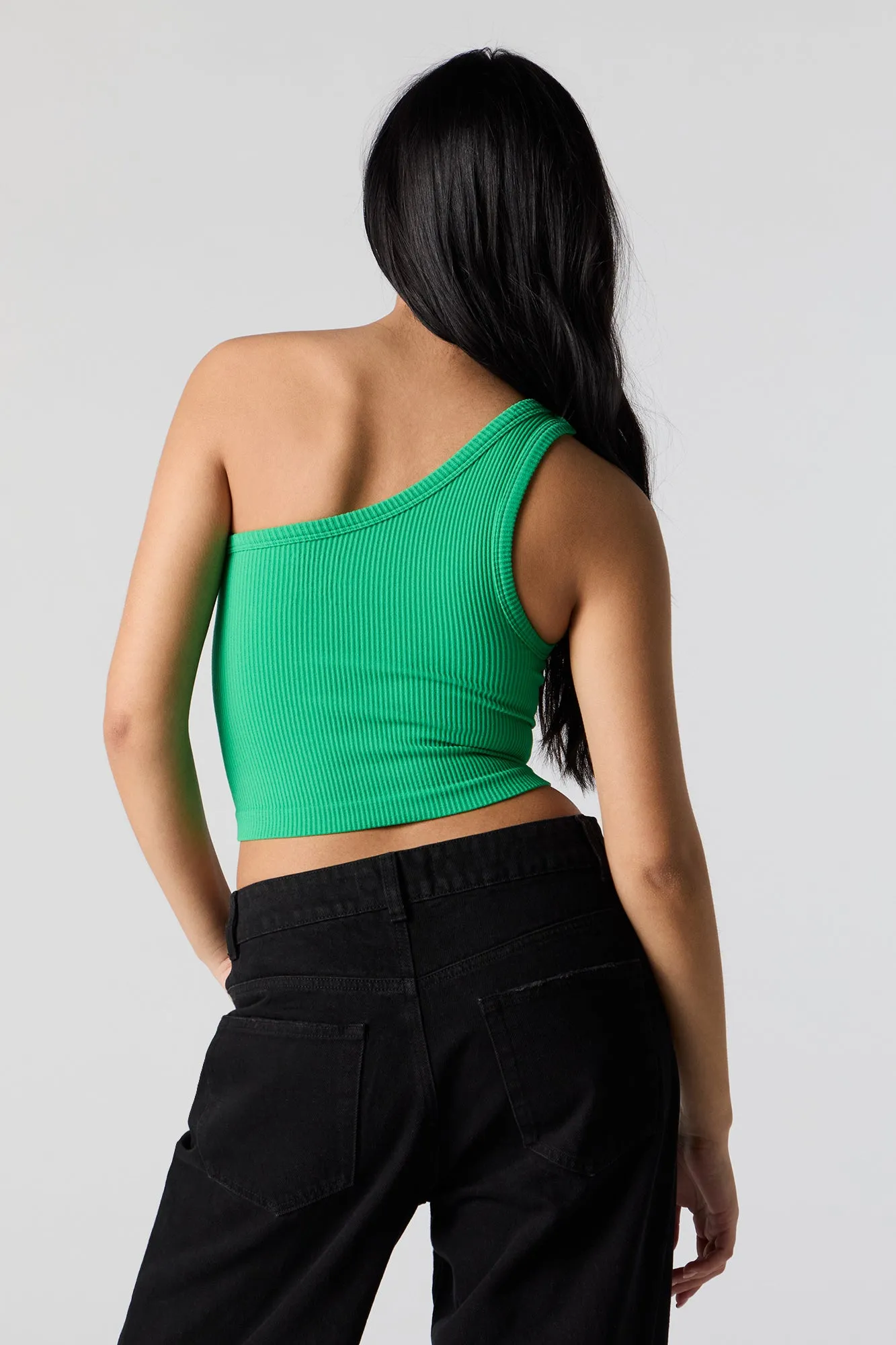 Débardeur côtelé sans couture à épaule unique sold by Urban Planet product image thumbnail 5