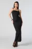 Robe midi profilée avec encolure carrée et fente arrière sold by Urban Planet