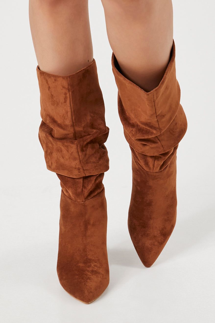 Faux Suede Heeled Boot sold by Urban Planet product image thumbnail 3