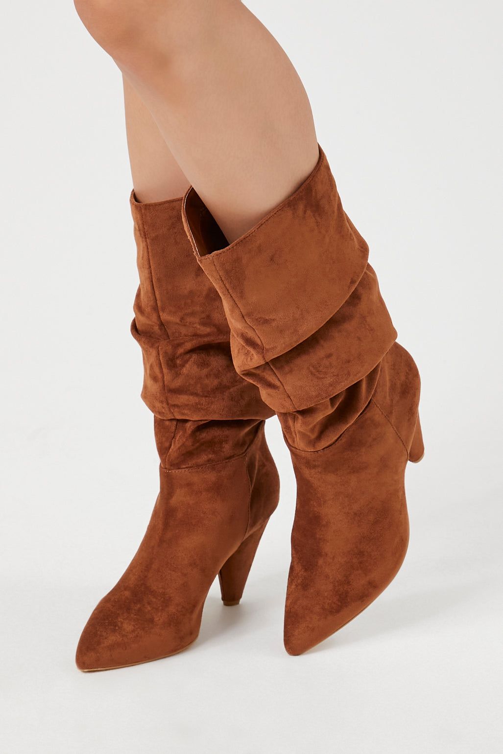 Faux Suede Heeled Boot sold by Urban Planet product image thumbnail 2