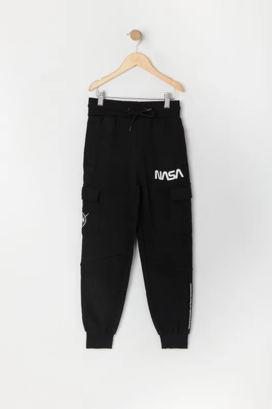 Jogger cargo en molleton à imprimé NASA pour garçon sold by Urban Planet