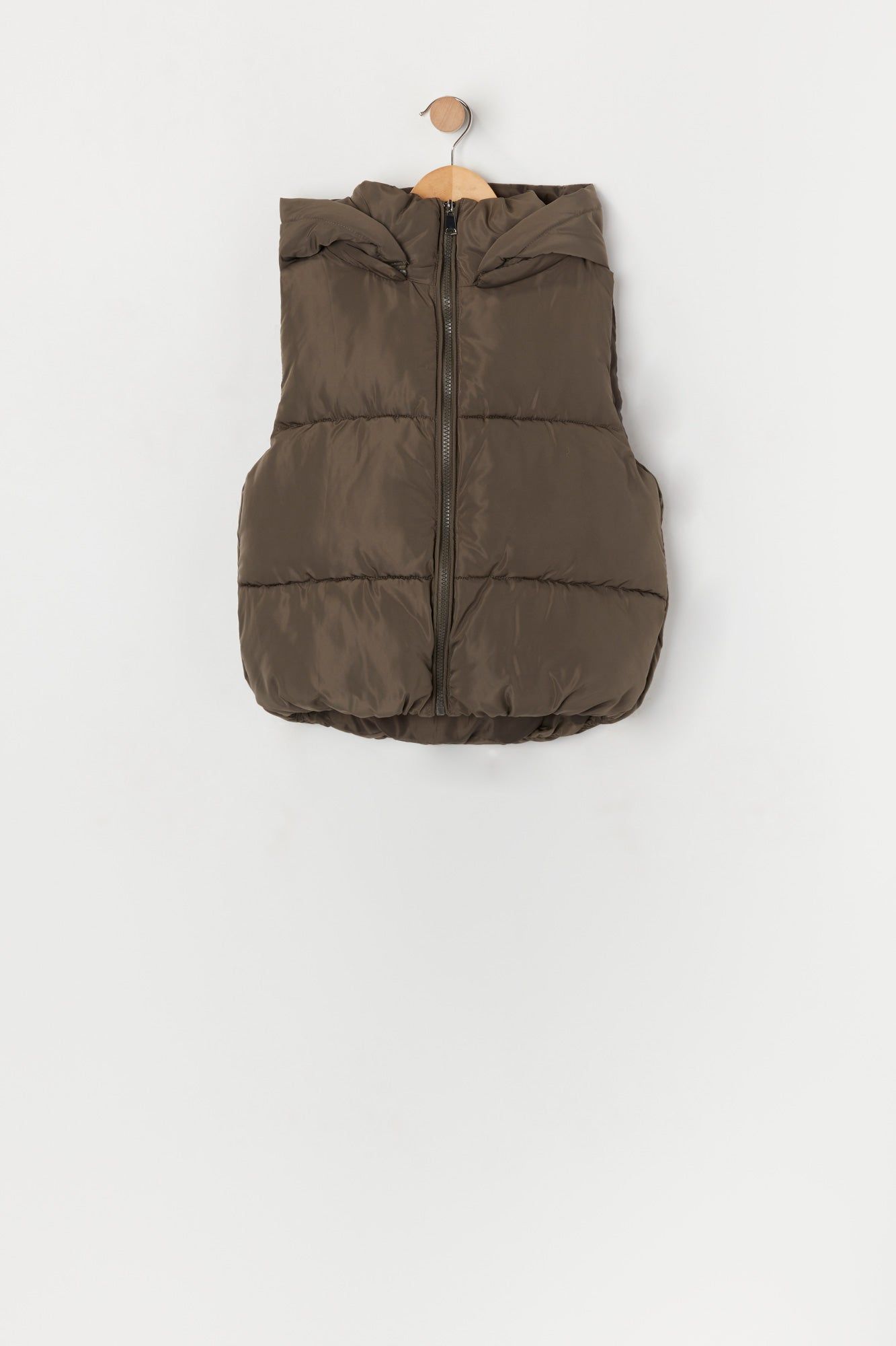 Coloured Hooded Puffer Vest sold by Urban Planet product image thumbnail 3