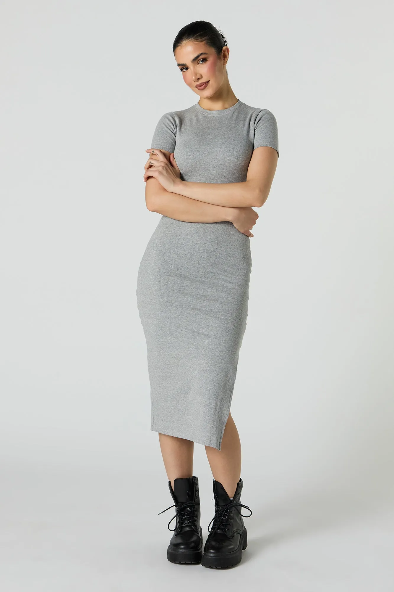 Crewneck Bodycon Midi T-Shirt Dress sold by Urban Planet