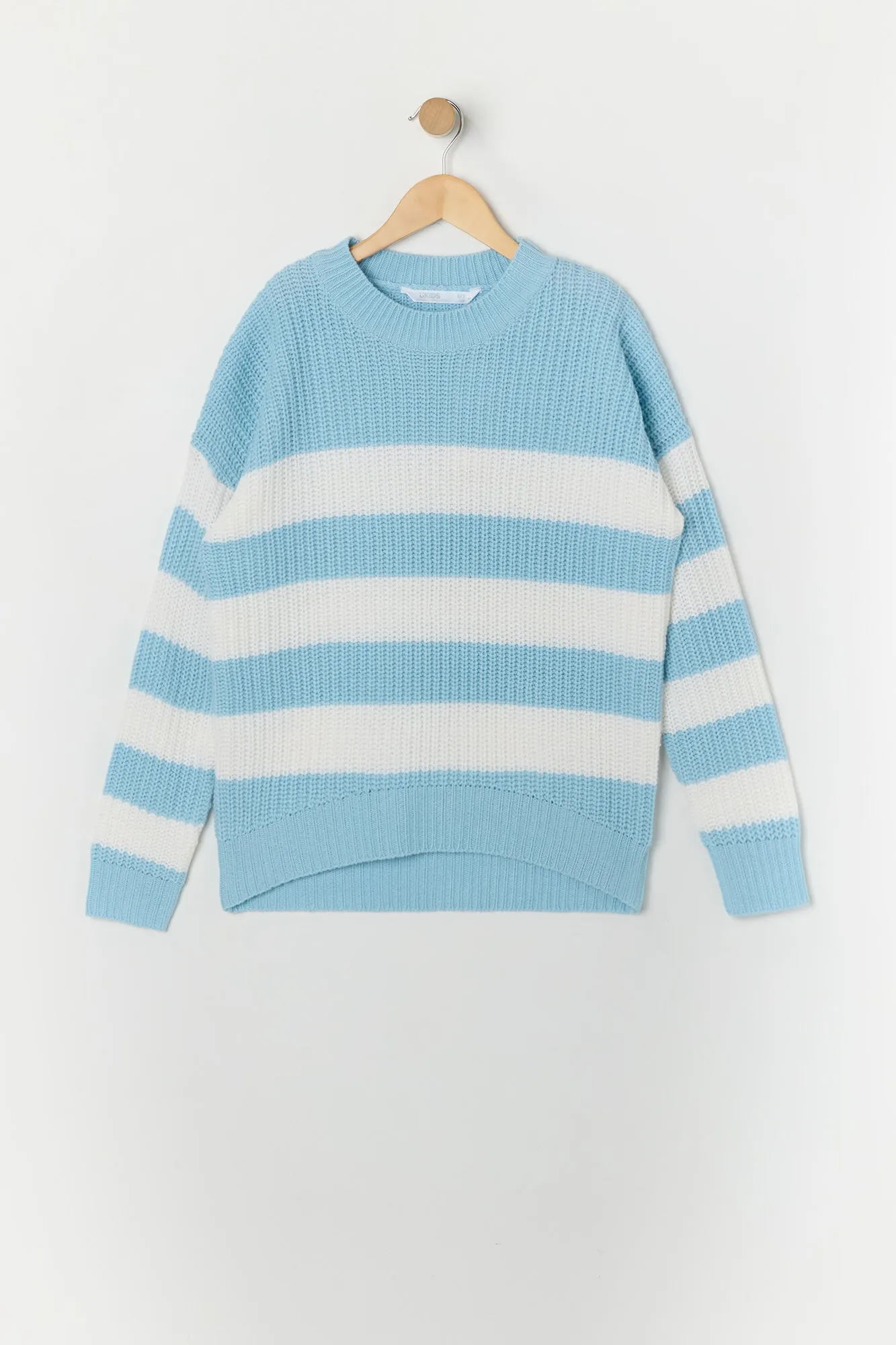 Girls Striped Ribbed Knit Sweater sold by Urban Planet