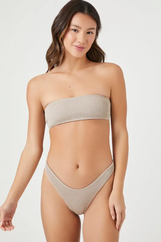 Seamless Ribbed Low Rise Bikini Bottom sold by Urban Planet