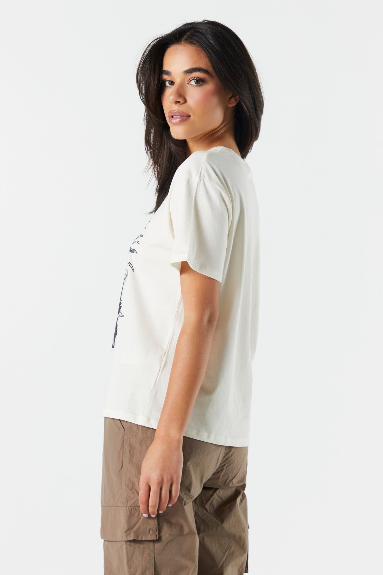 T-shirt de coupe garçonne à imprimé Sun Guide sold by Urban Planet product image thumbnail 2