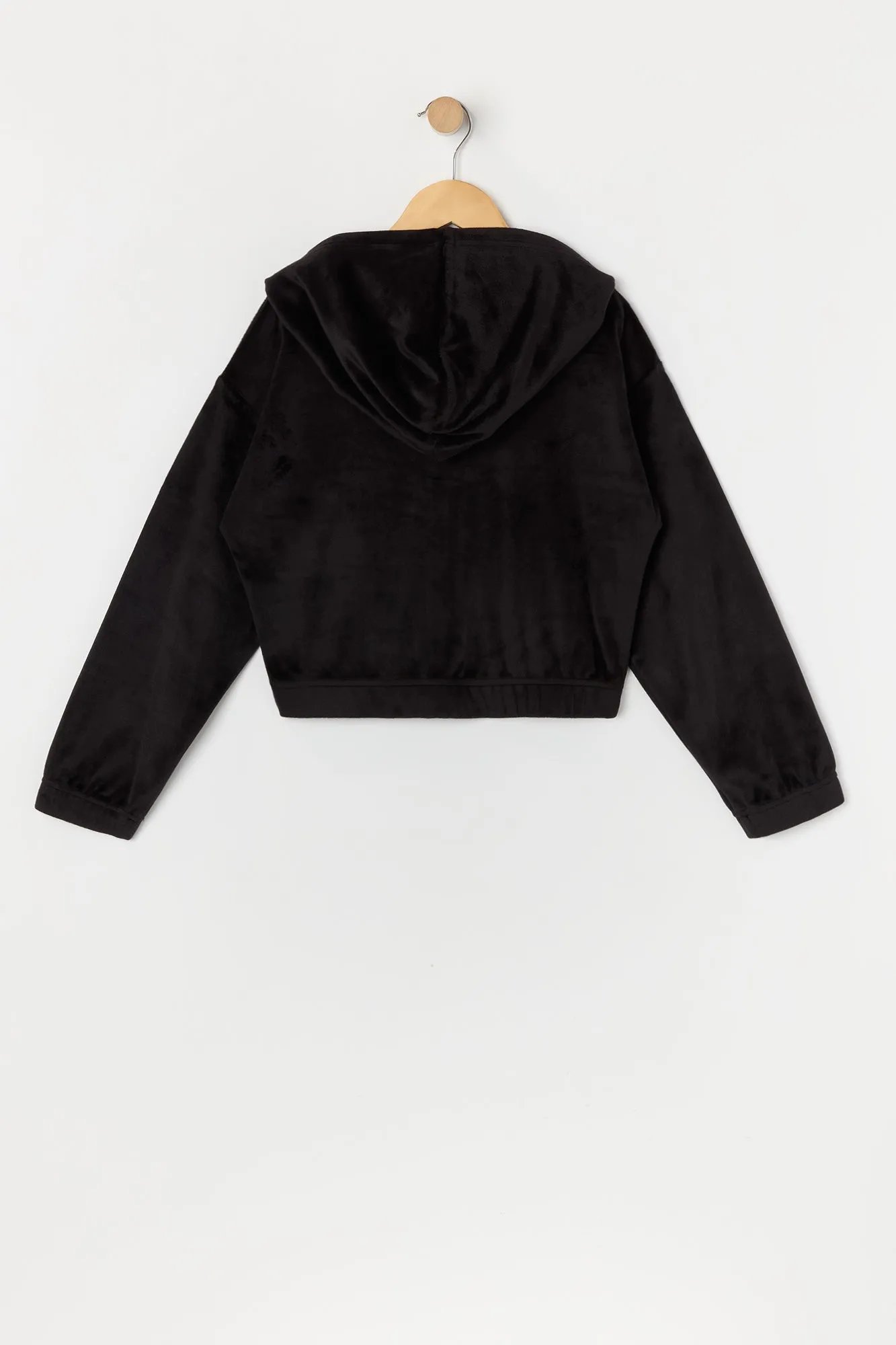 Girls Velour Zip-Up Hoodie sold by Urban Planet product image thumbnail 4