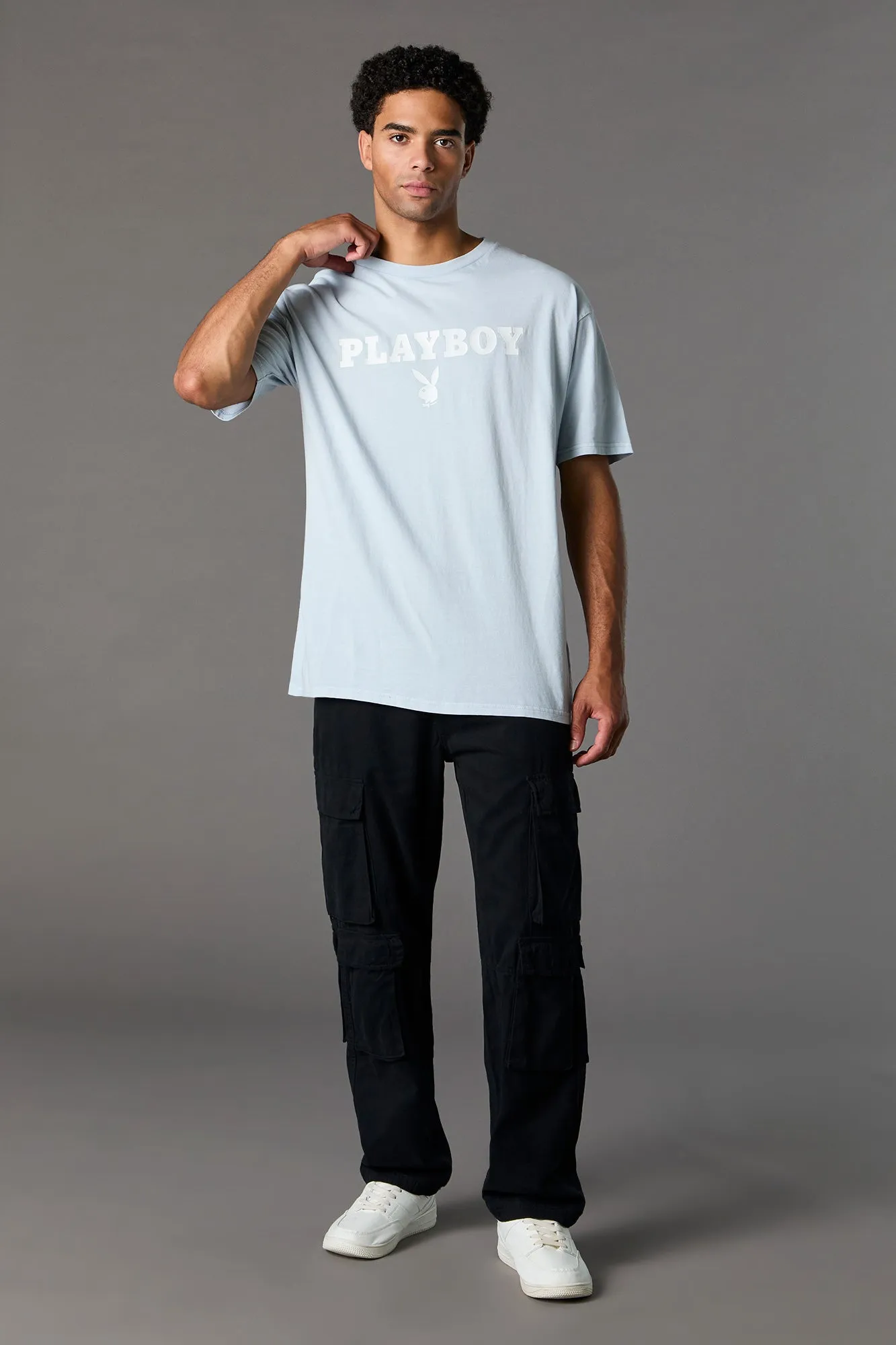 T-shirt bleu à imprimé Playboy sold by Urban Planet product image thumbnail 2