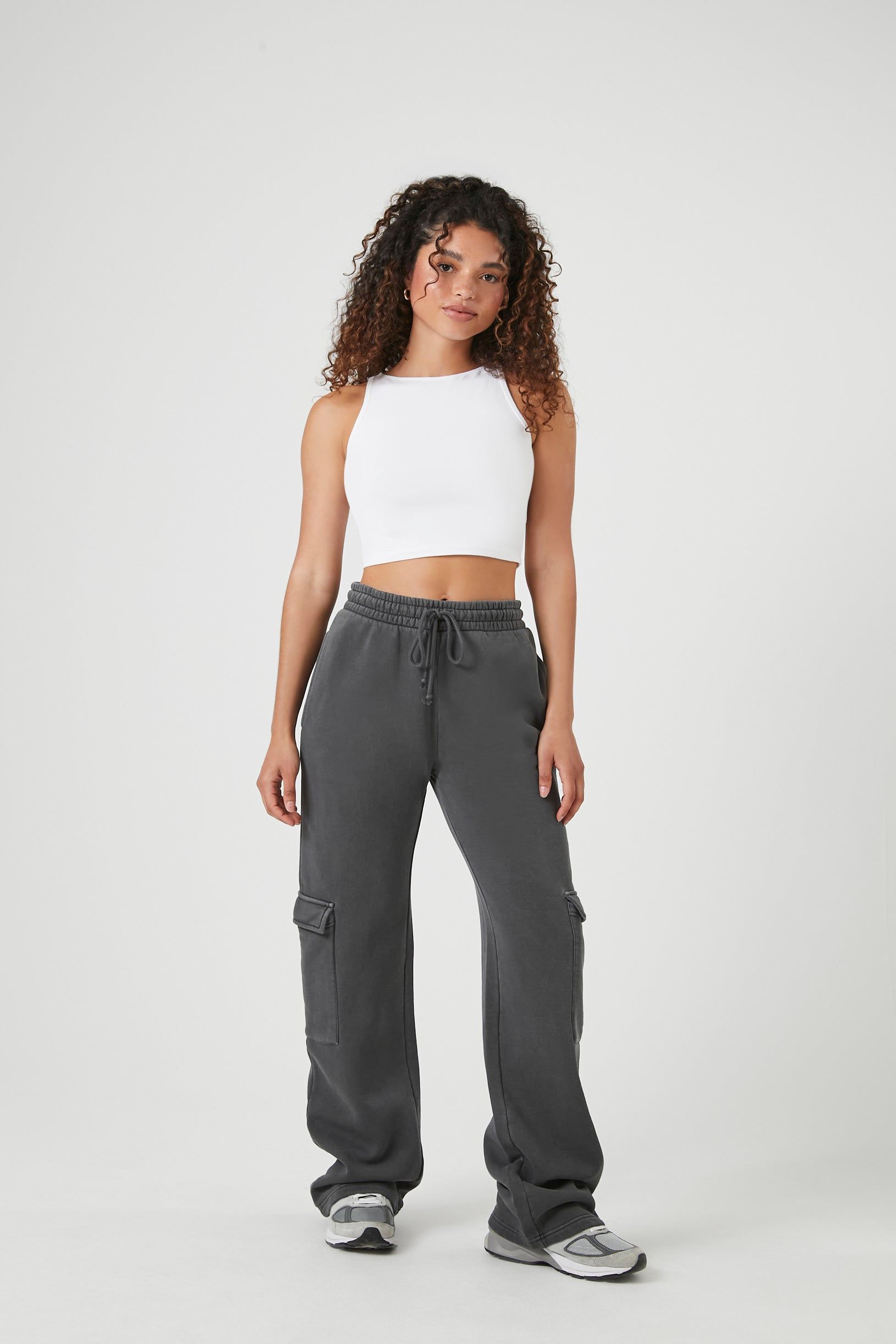 Pantalon cargo à jambe large en molleton sold by Urban Planet product image thumbnail 6