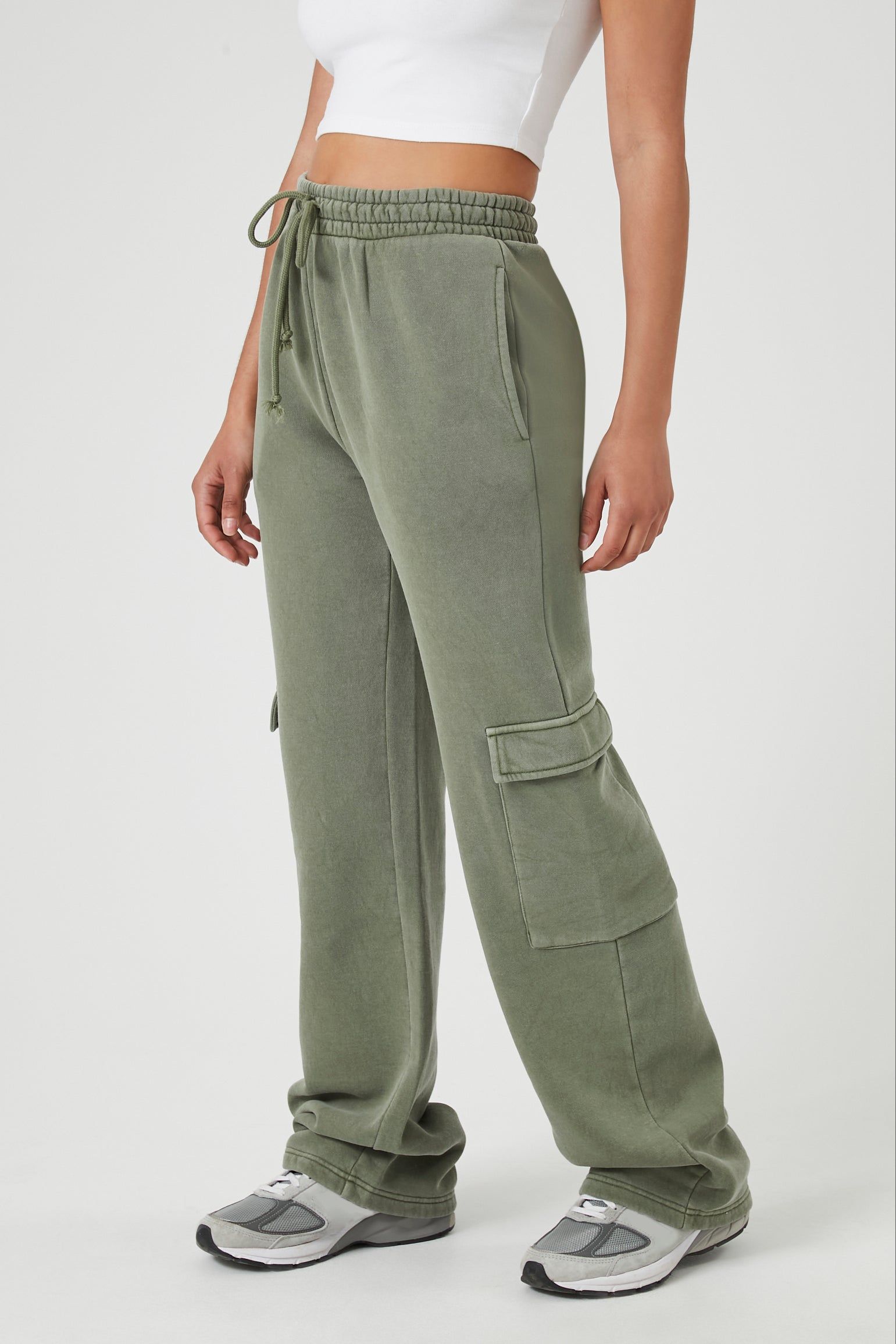 Pantalon cargo à jambe large en molleton sold by Urban Planet product image thumbnail 3