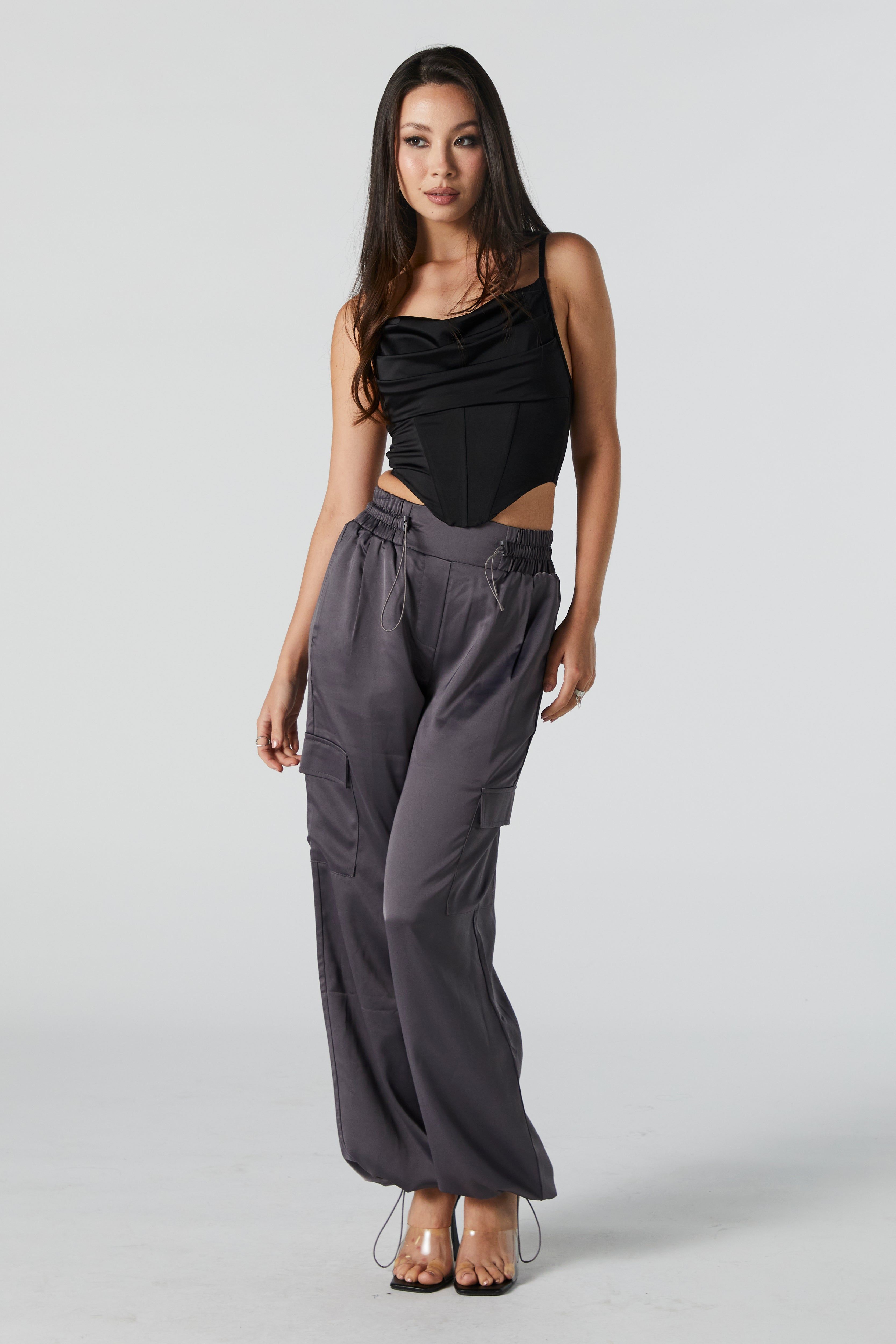 Satin Cargo Parachute Pant sold by Urban Planet product image thumbnail 4
