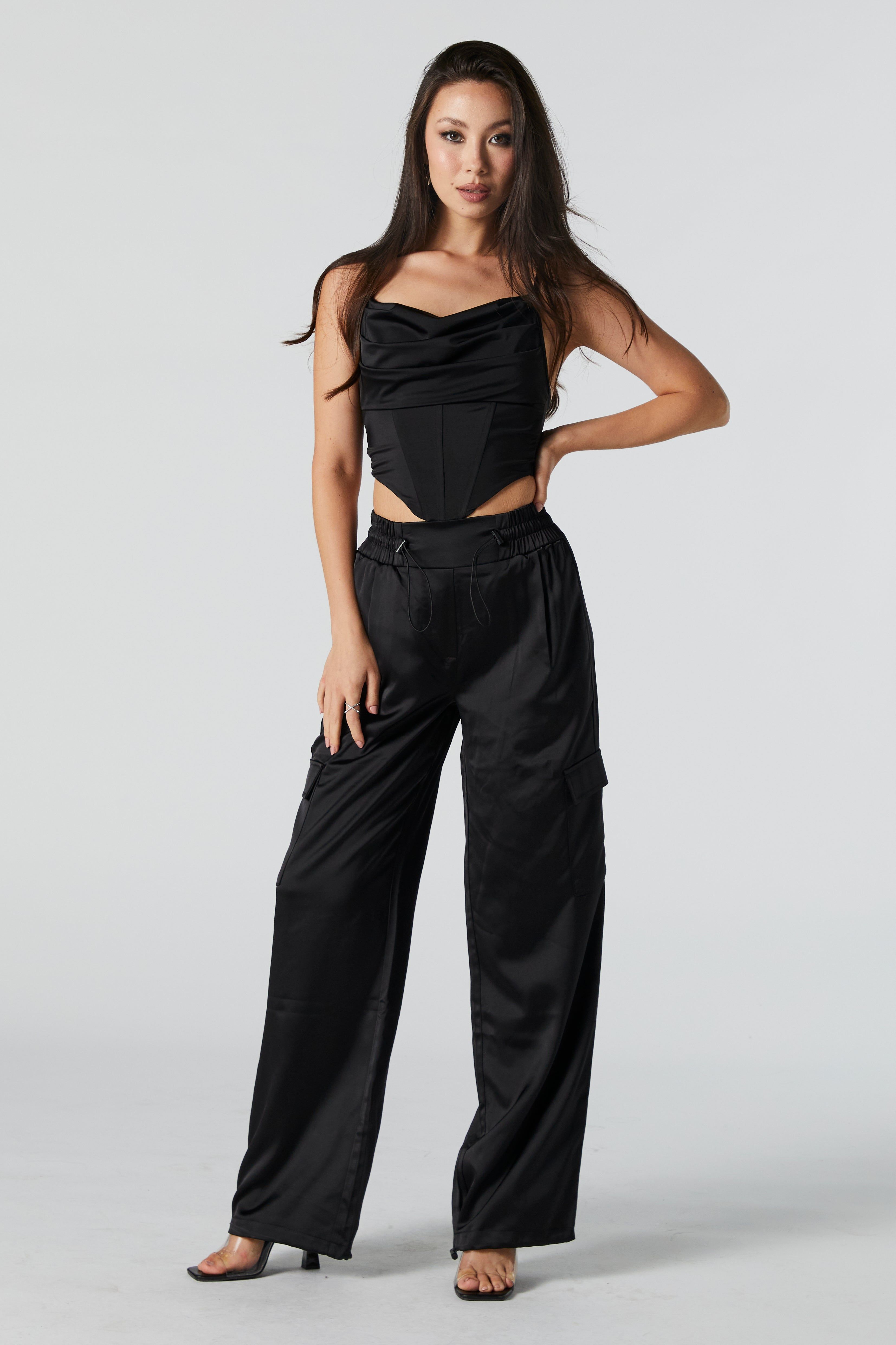 Satin Cargo Parachute Pant sold by Urban Planet