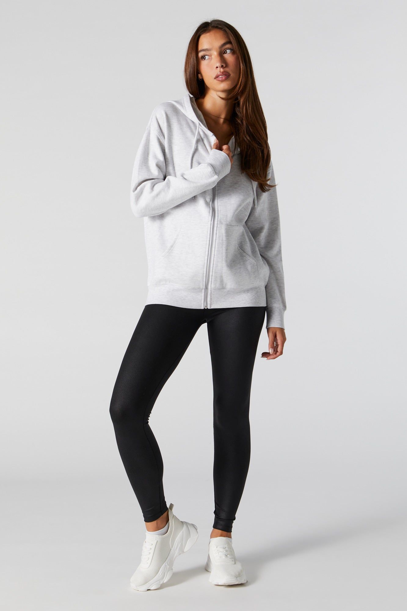 Fleece Zip-Up Hoodie sold by Urban Planet product image thumbnail 3