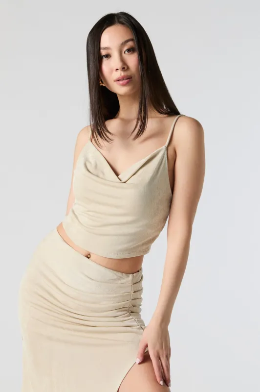 Cowl Neck Cropped Cami sold by Urban Planet
