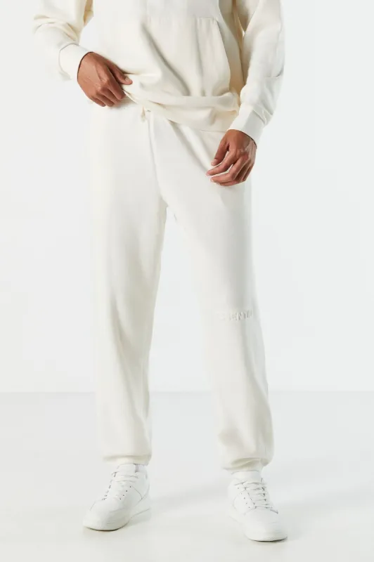 Essential Embossed Fleece Jogger sold by Urban Planet