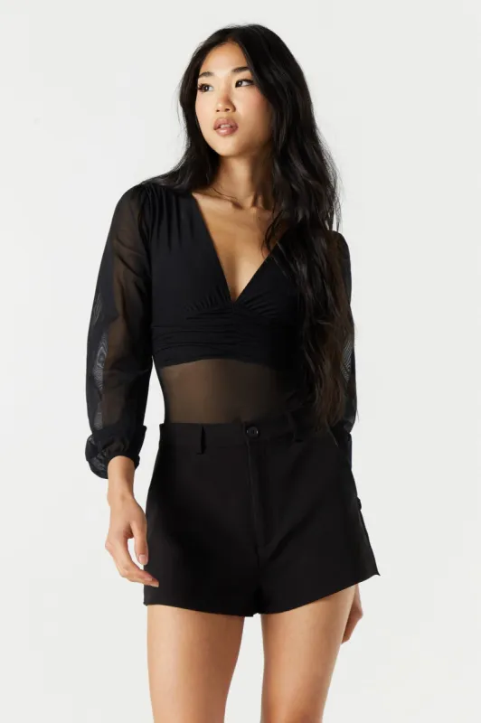 Mesh Long Sleeve Bodysuit sold by Urban Planet
