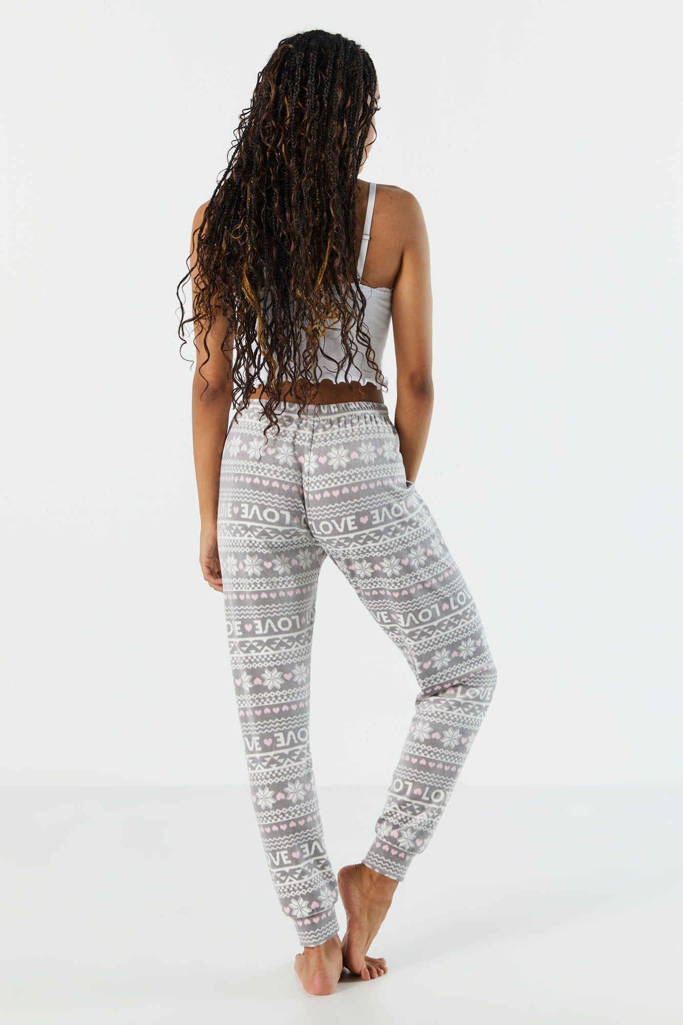 Jogger de pyjama en velours avec motif de flocon sold by Urban Planet product image thumbnail 2