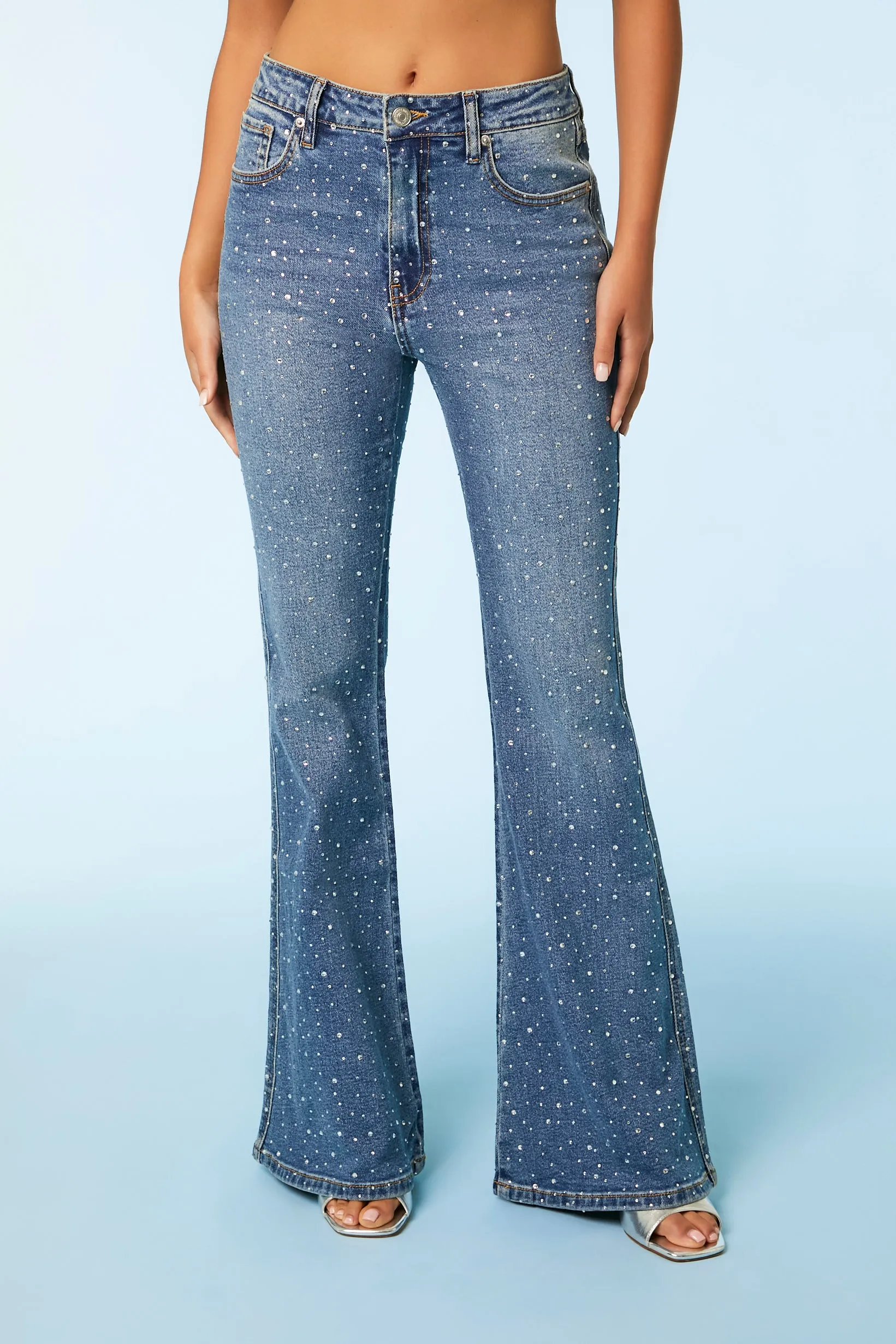 Jean à jambe évasée avec pierres du Rhin sold by Urban Planet product image thumbnail 2