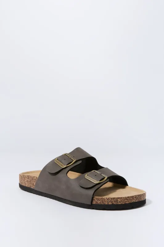 Dark Green Cork Buckled Sandals sold by Urban Planet