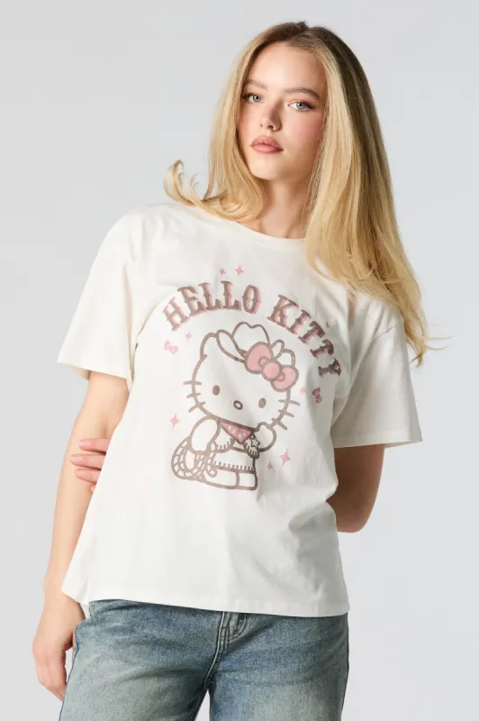 Hello Kitty Rodeo Graphic Boyfriend T-Shirt sold by Urban Planet