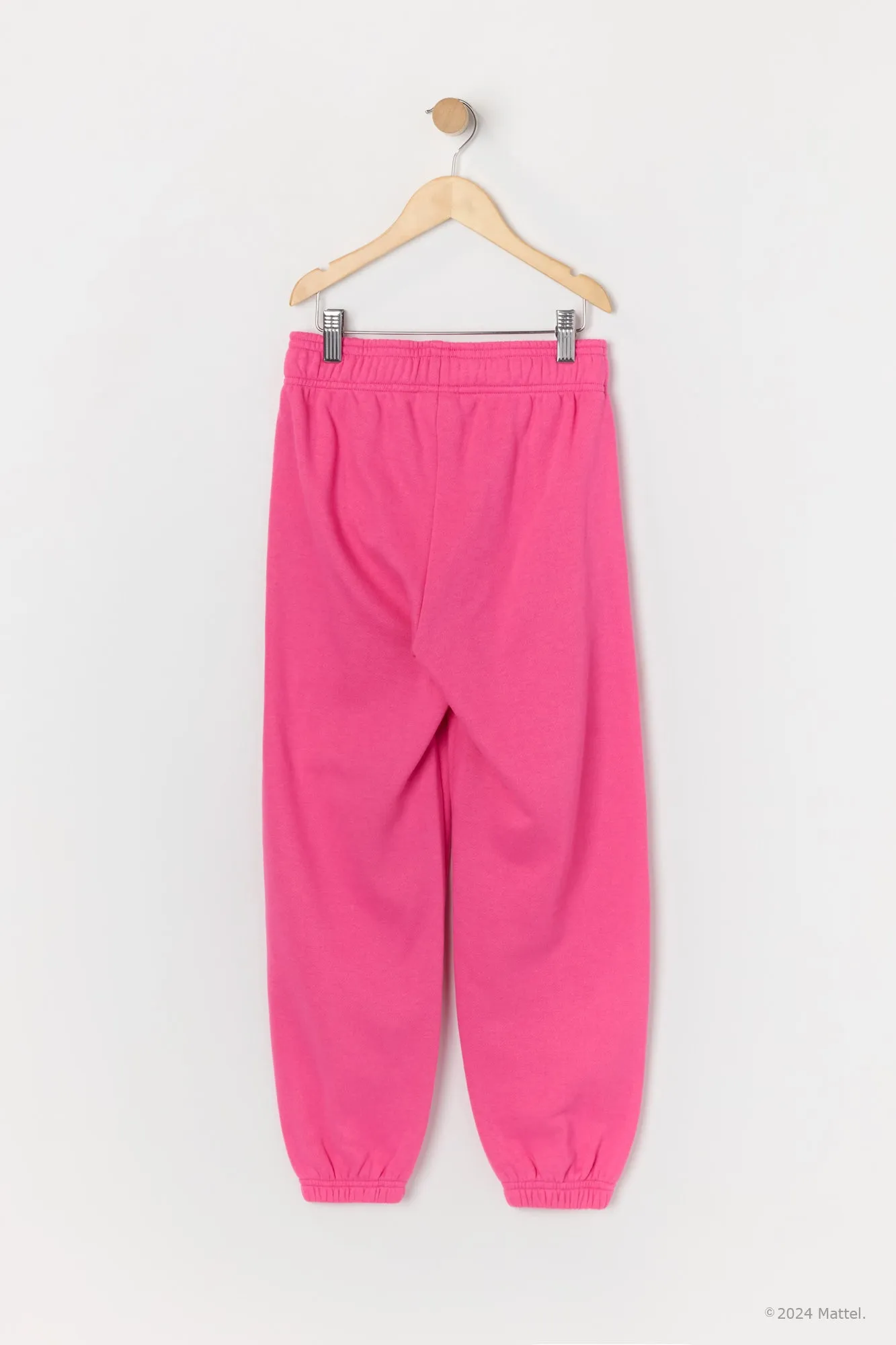 Jogger en molleton à imprimé Barbie™ avec pierres du Rhin pour fille sold by Urban Planet product image thumbnail 2