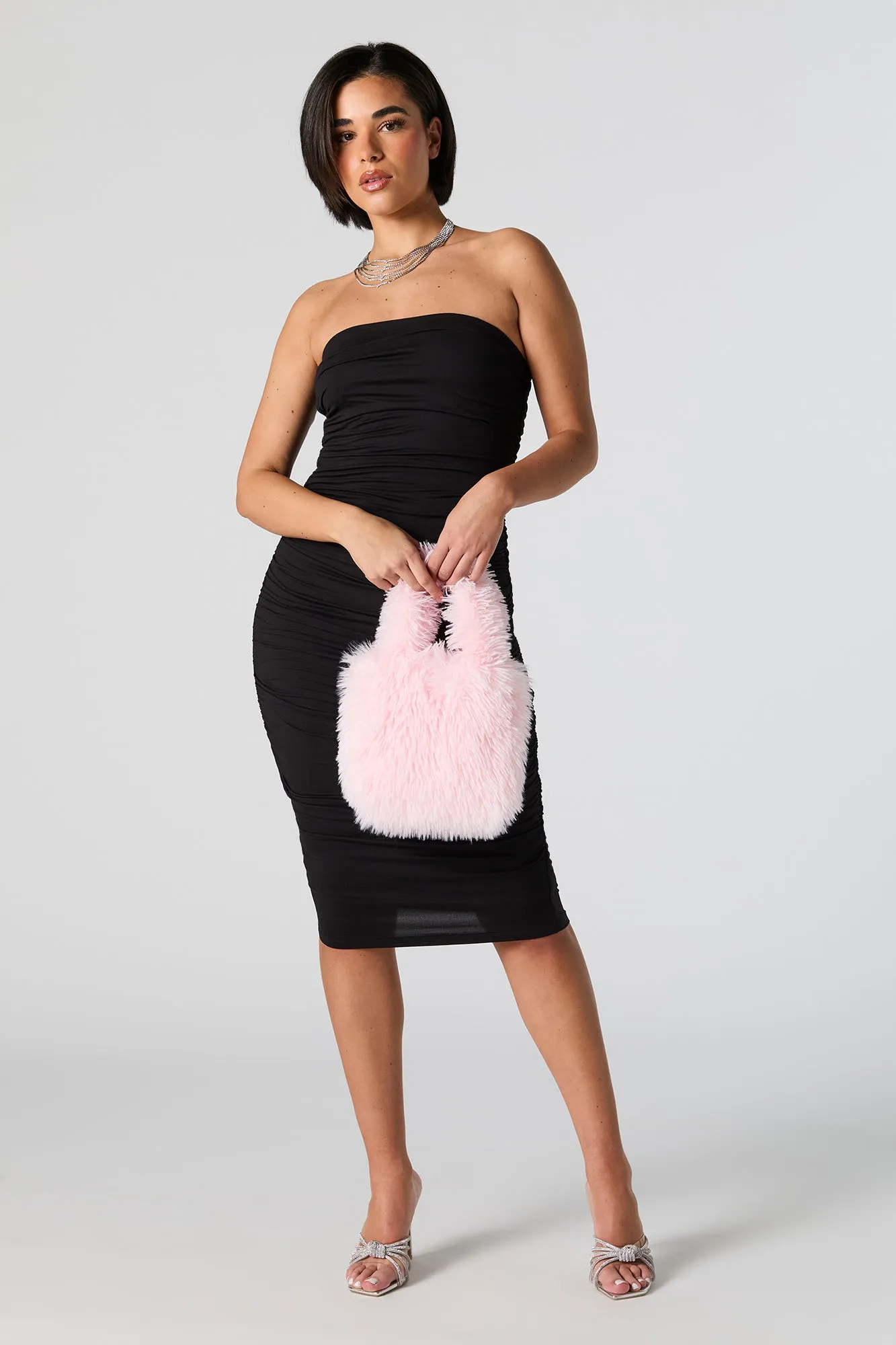 Robe midi tubulaire ruchée sold by Urban Planet product image thumbnail 5