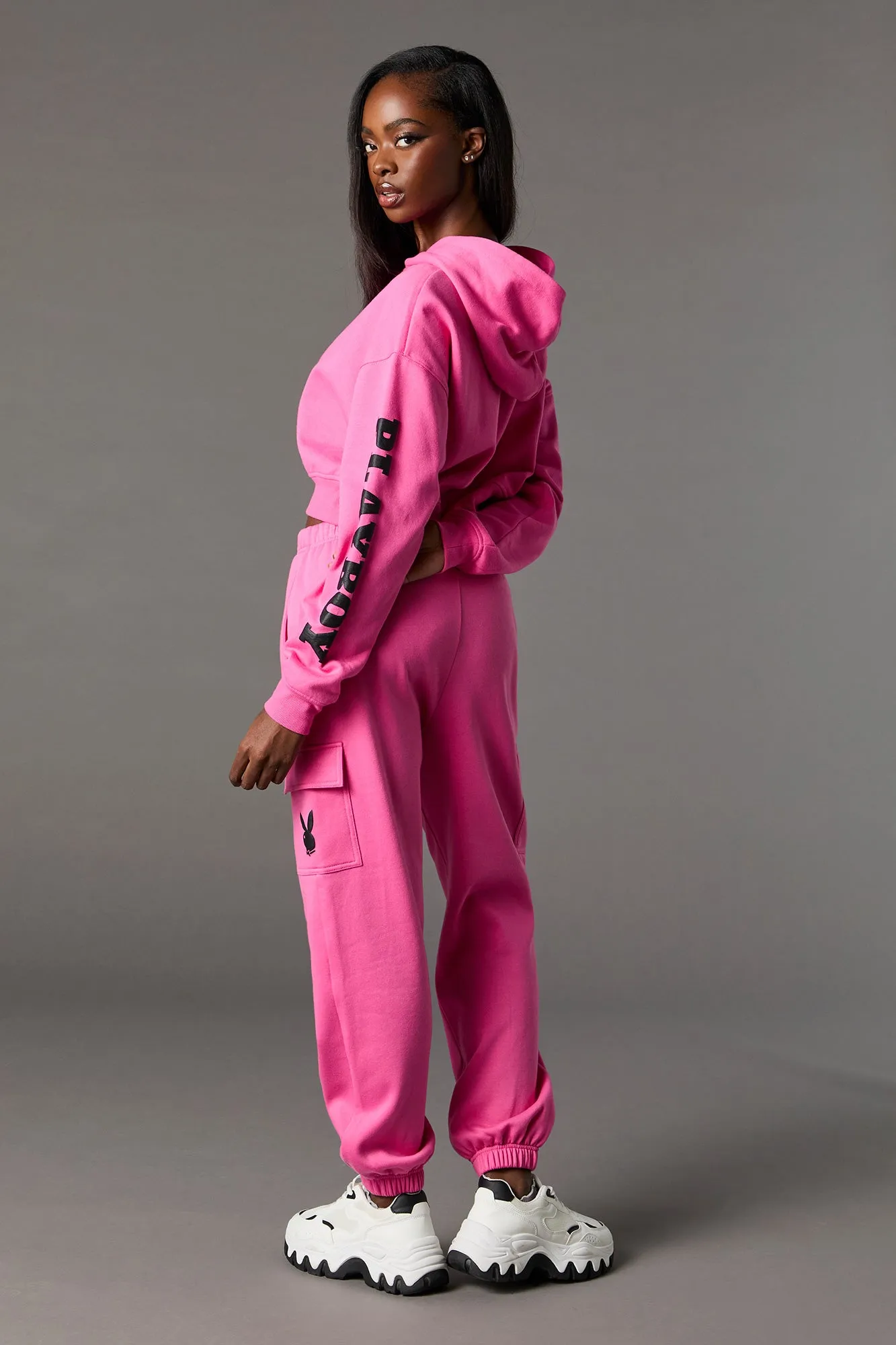 Jogger cargo en molleton à imprimé Playboy sold by Urban Planet product image thumbnail 3