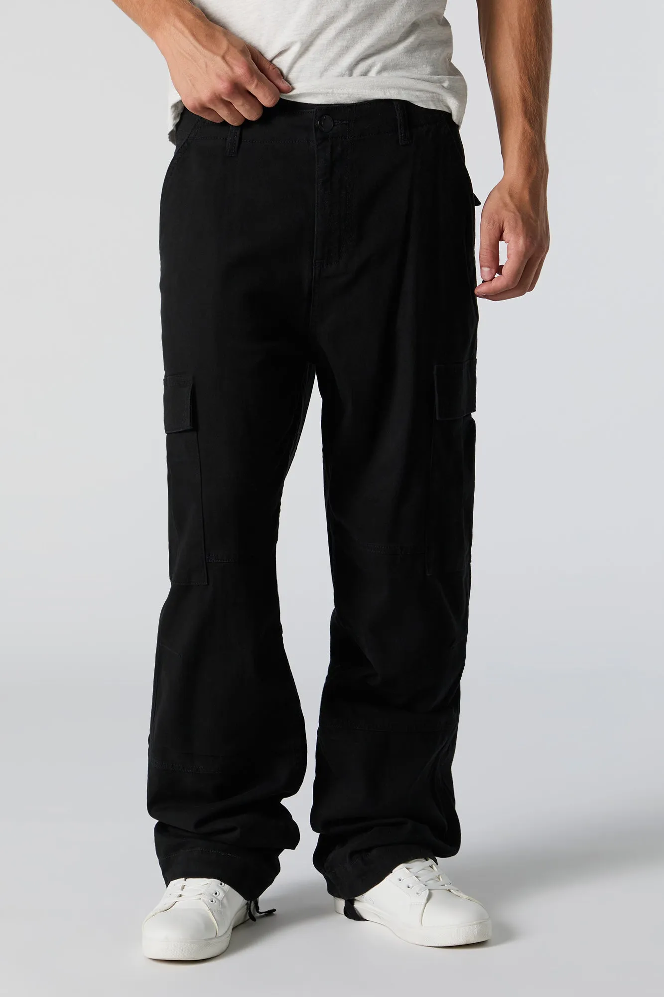 Pantalon cargo à ourlet avec attache sold by Urban Planet product image thumbnail 4