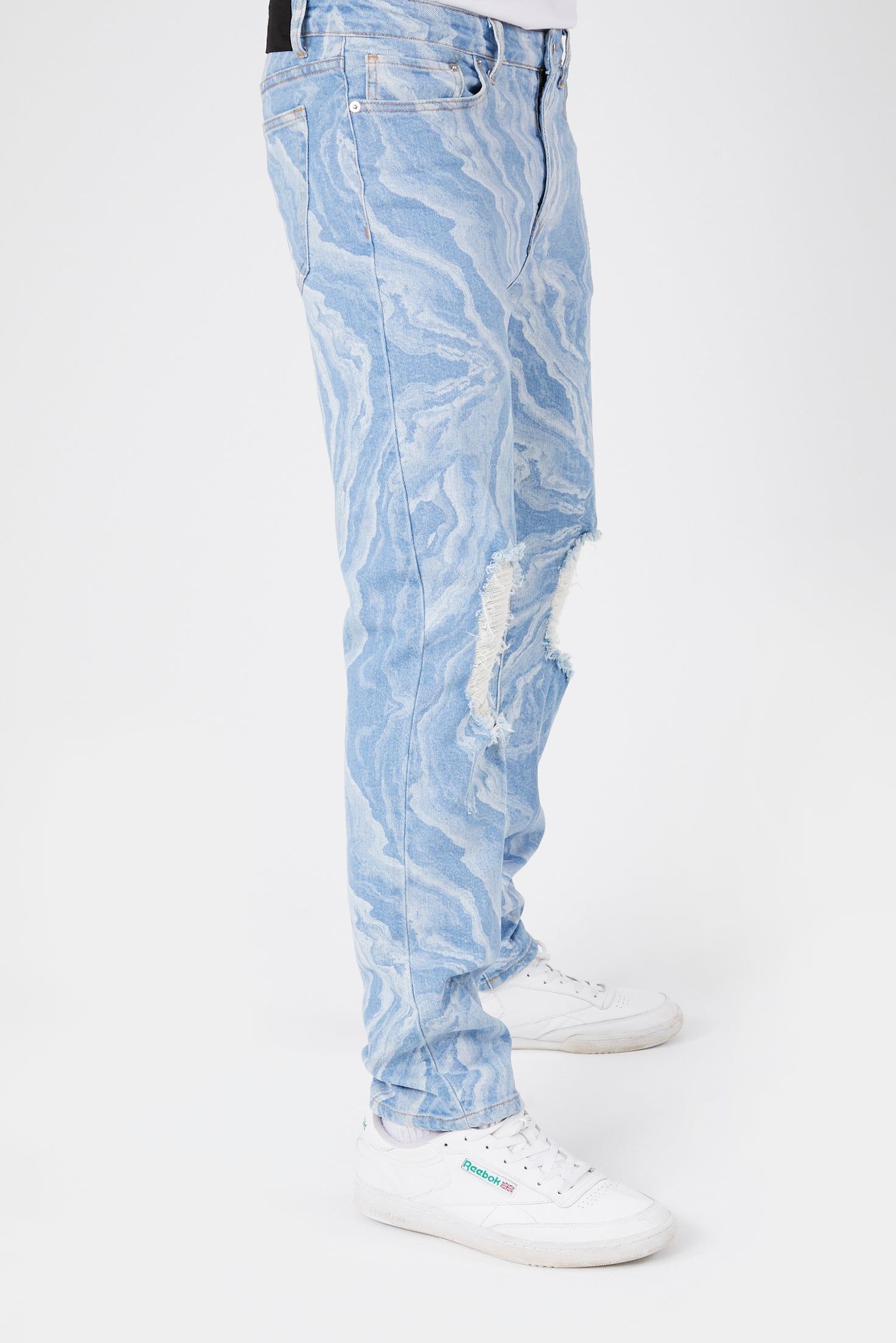 Jean mince d'aspect usé marbré sold by Urban Planet product image thumbnail 2