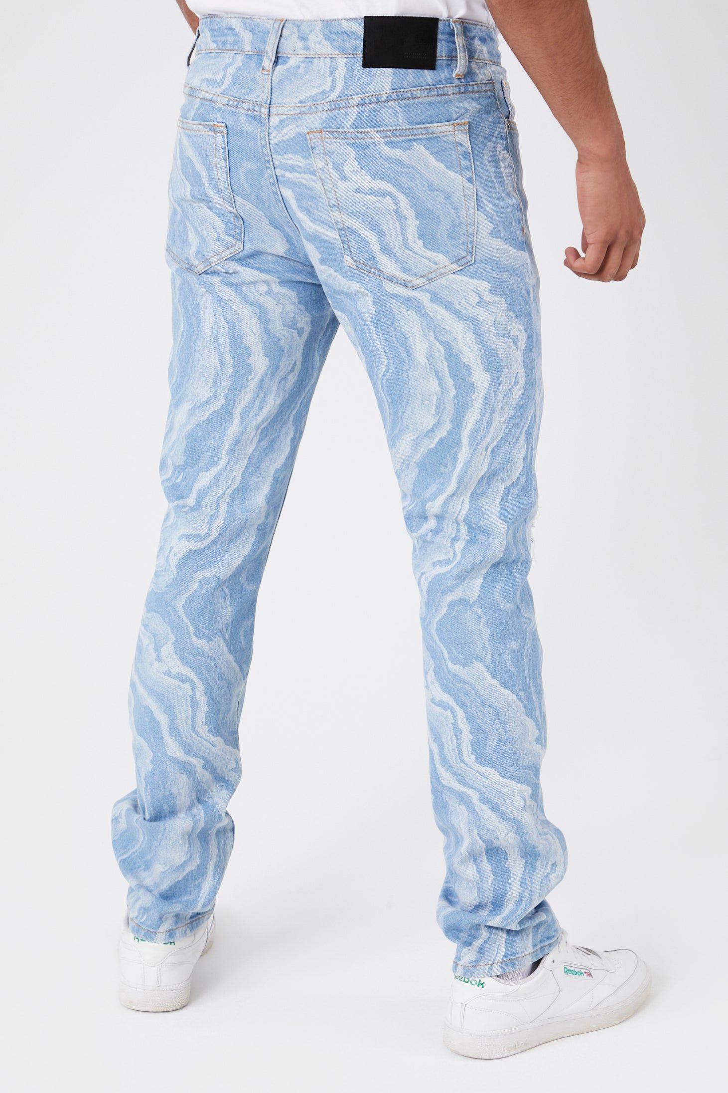 Jean mince d'aspect usé marbré sold by Urban Planet product image thumbnail 3