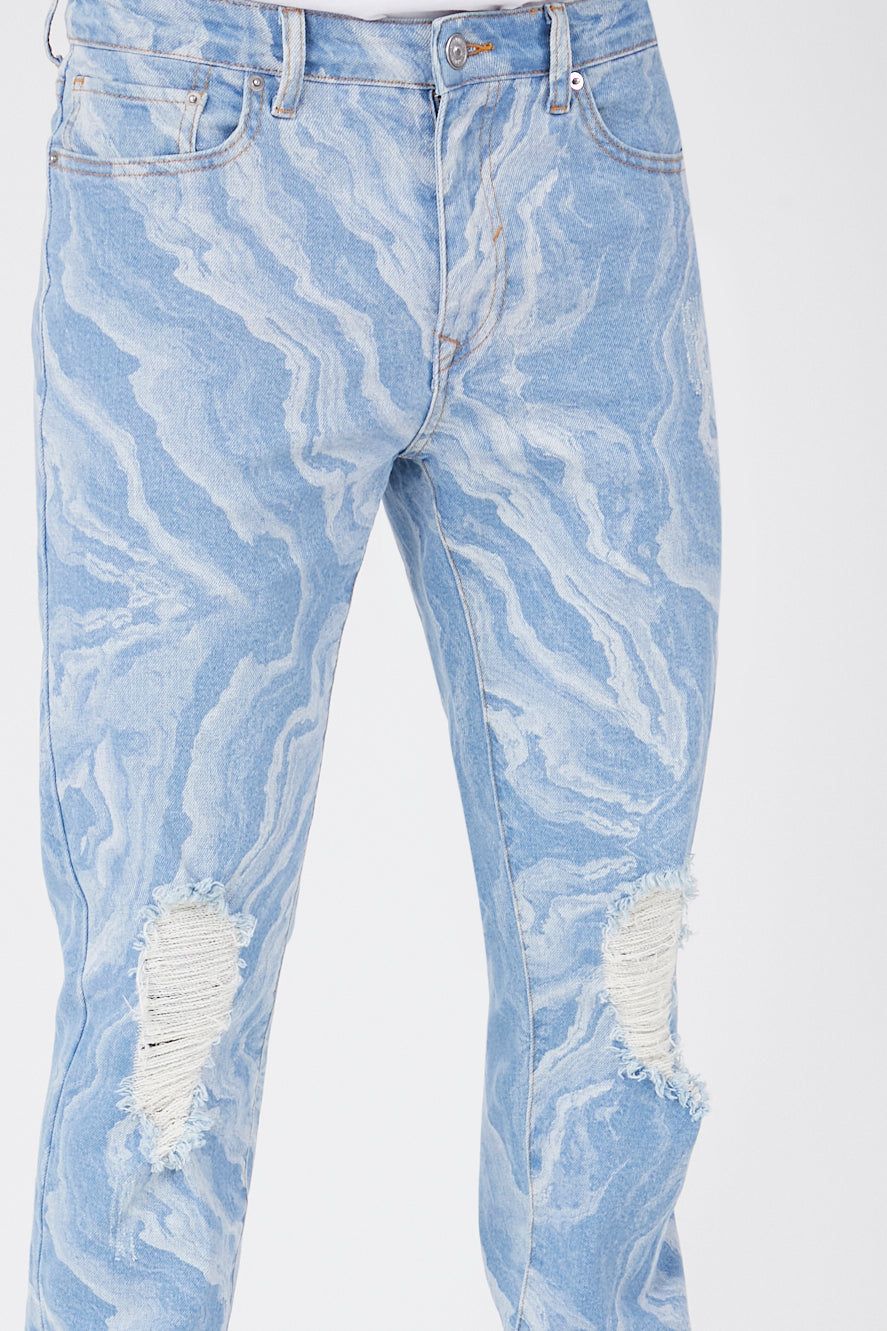 Jean mince d'aspect usé marbré sold by Urban Planet product image thumbnail 5