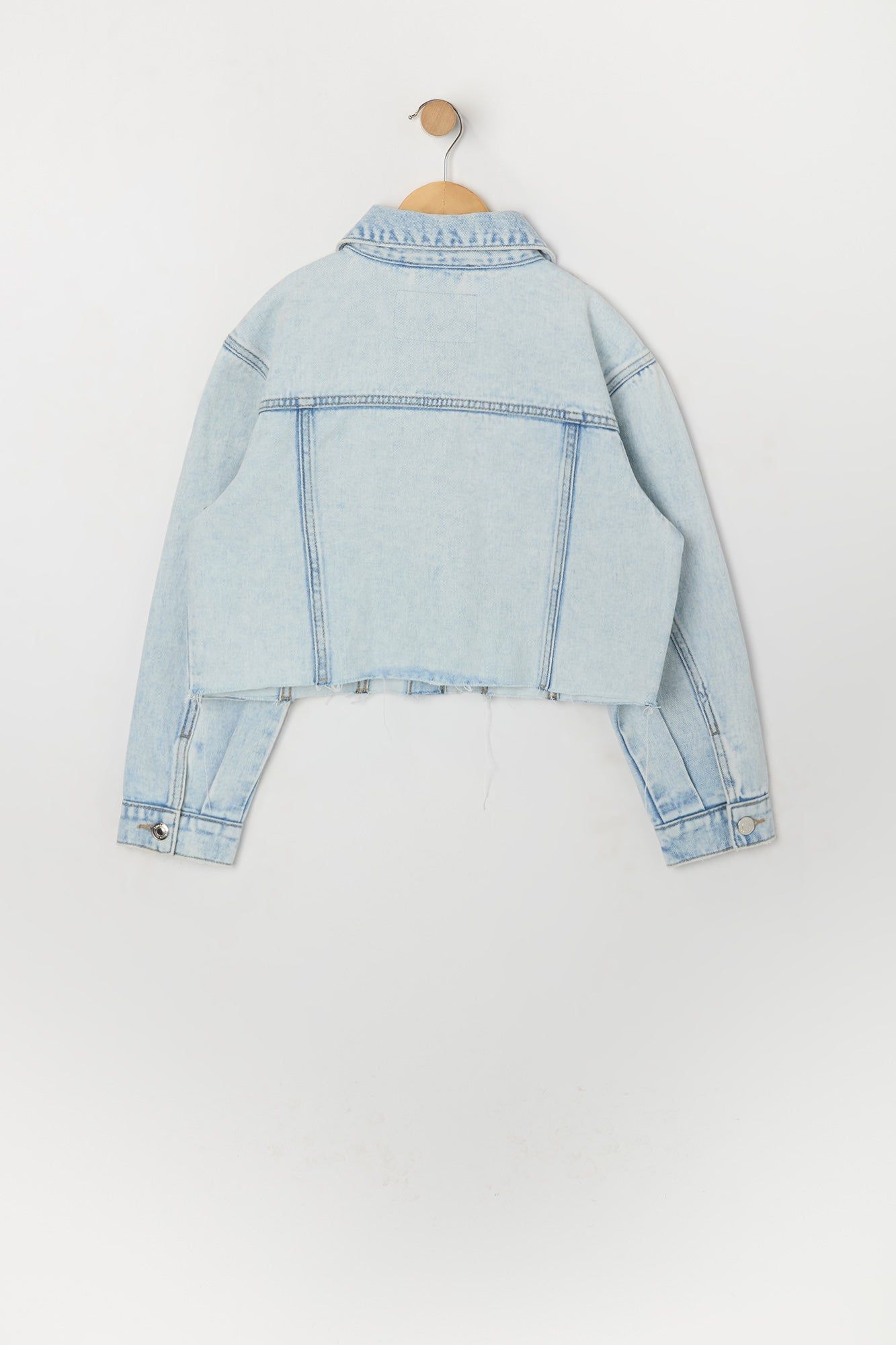 Girls Medium Wash Denim Jacket sold by Urban Planet product image thumbnail 2