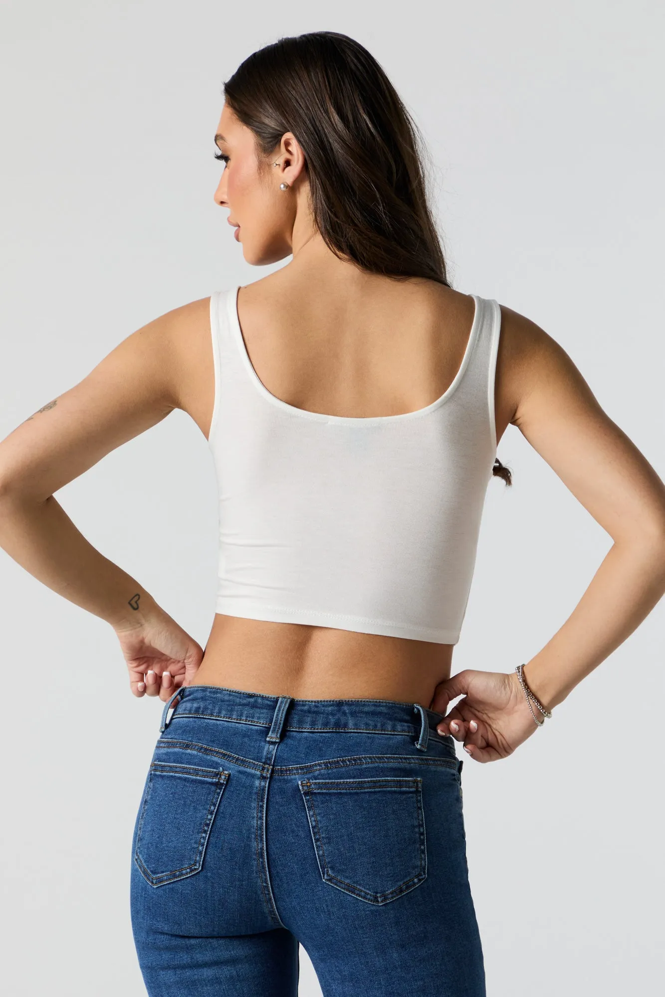 Cropped Corset Tank sold by Urban Planet product image thumbnail 2