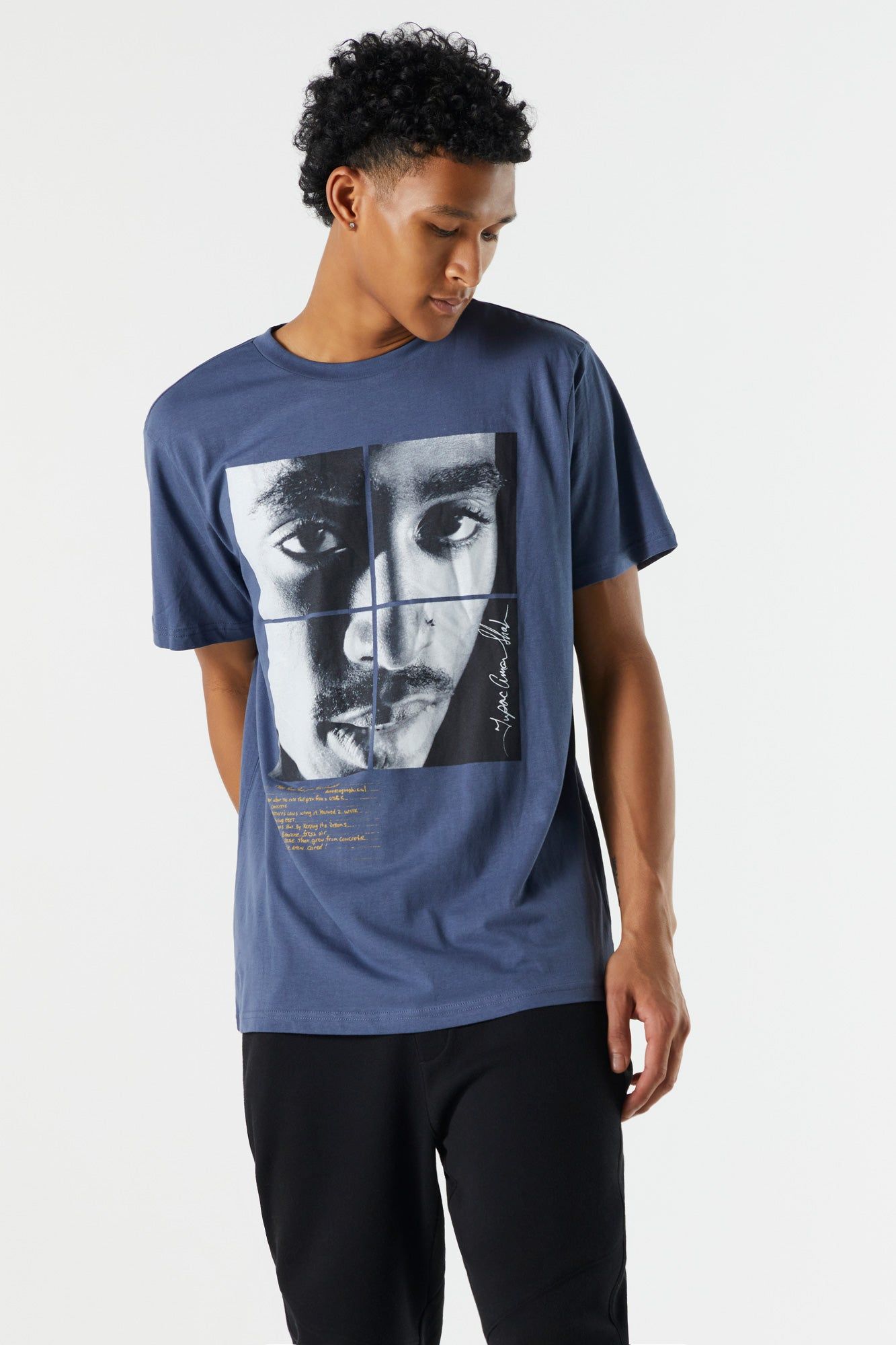 T-shirt à imprimé Tupac sold by Urban Planet product image thumbnail 5