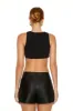 Rhinestone Chain Hem Knit Crop Top sold by Urban Planet