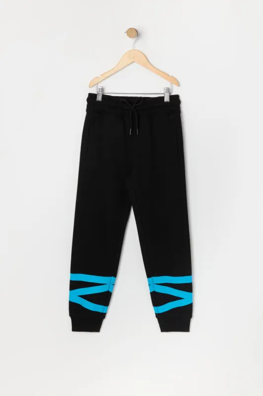 Boys Ninja Print Fleece Jogger sold by Urban Planet