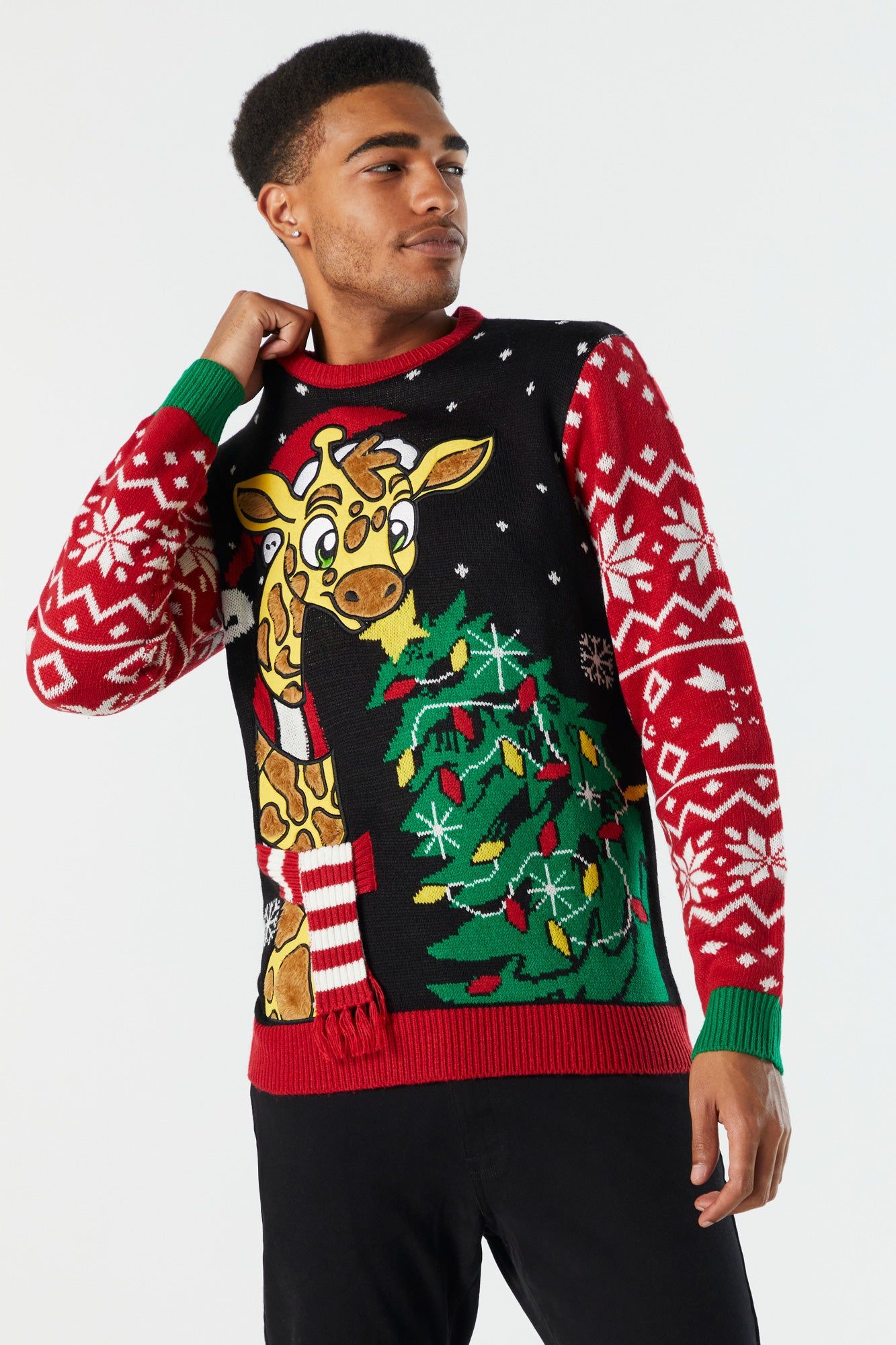 Furry Giraffe Ugly Xmas Sweater sold by Urban Planet