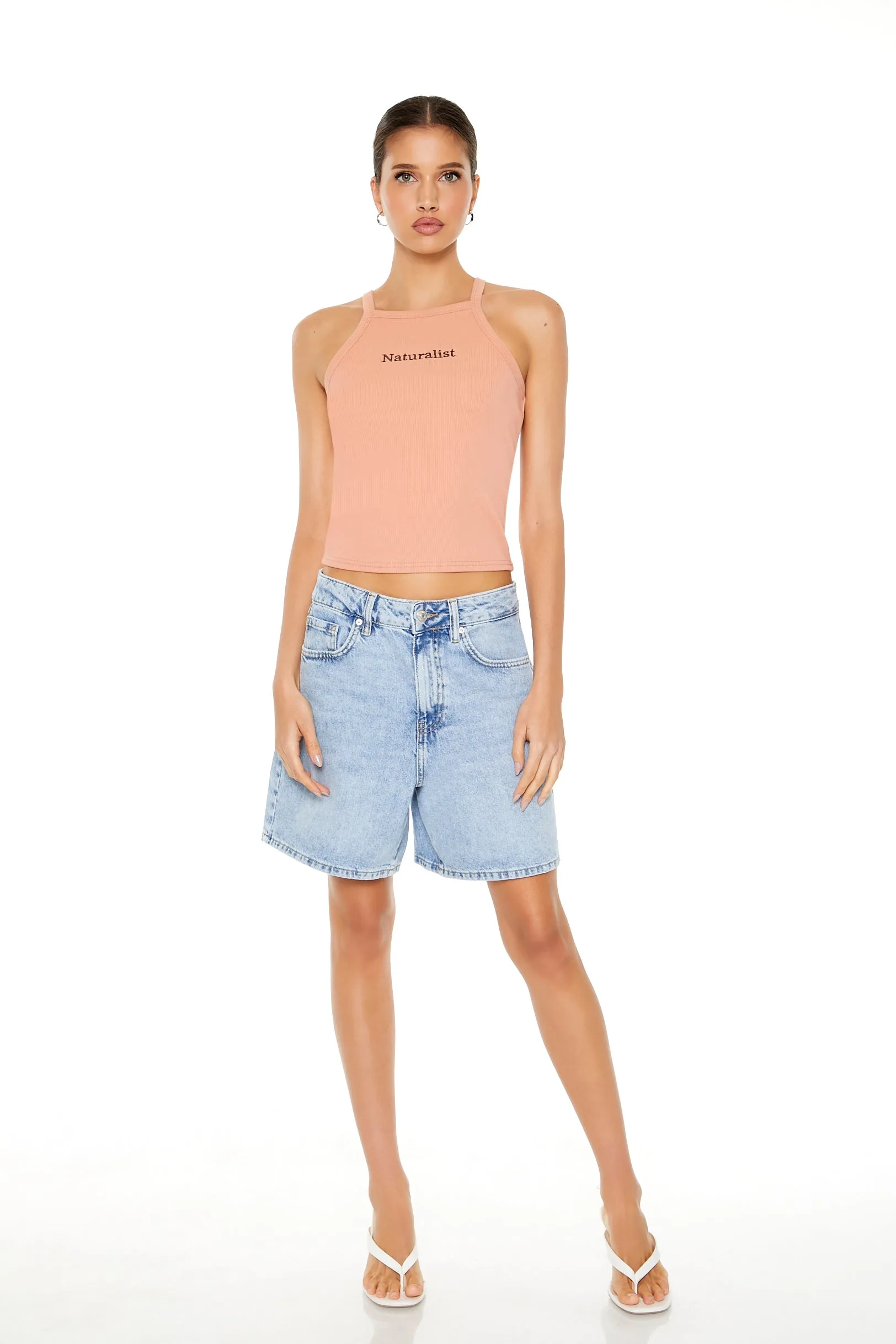 Camisole courte avec motif brodé Naturalist sold by Urban Planet product image thumbnail 3