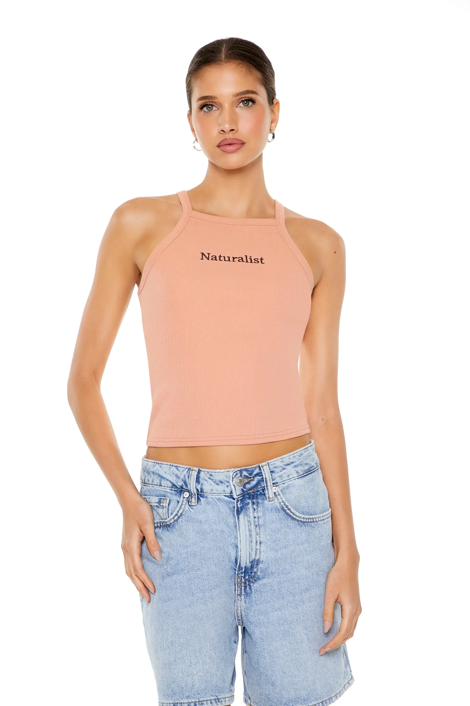 Camisole courte avec motif brodé Naturalist sold by Urban Planet