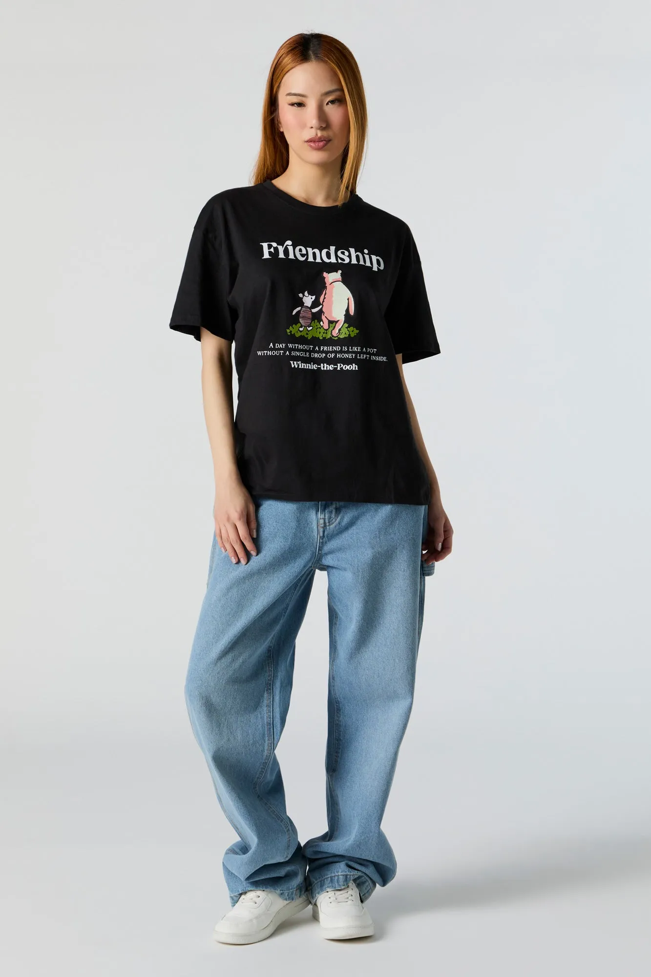 Pooh and Piglet Graphic Boyfriend T-Shirt sold by Urban Planet product image thumbnail 3