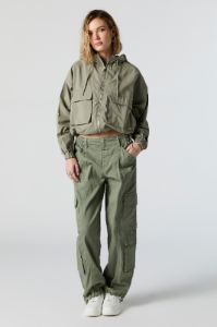 Cargo Pocket Zip-Up Jacket sold by Urban Planet