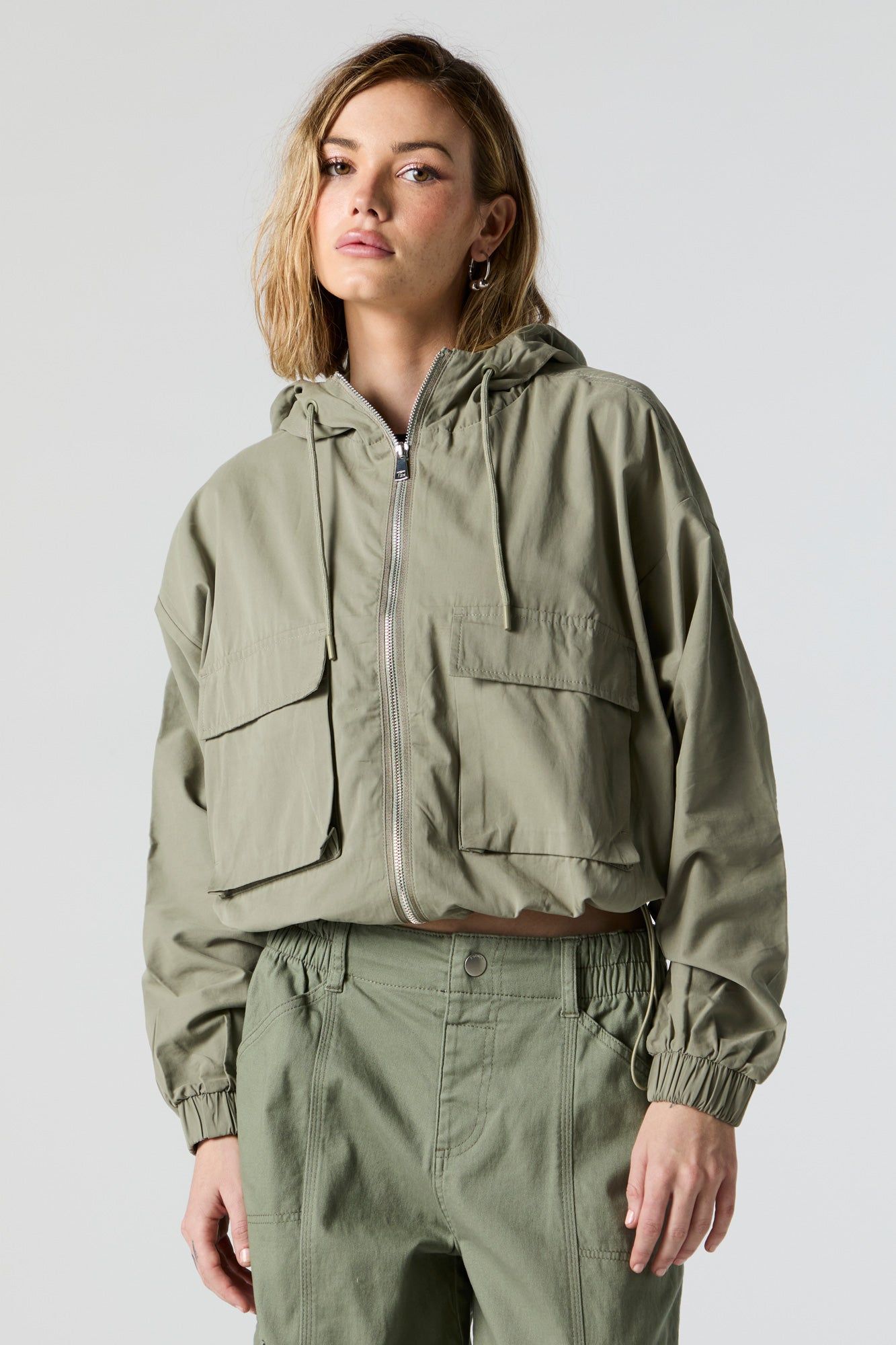 Cargo Pocket Zip-Up Jacket sold by Urban Planet