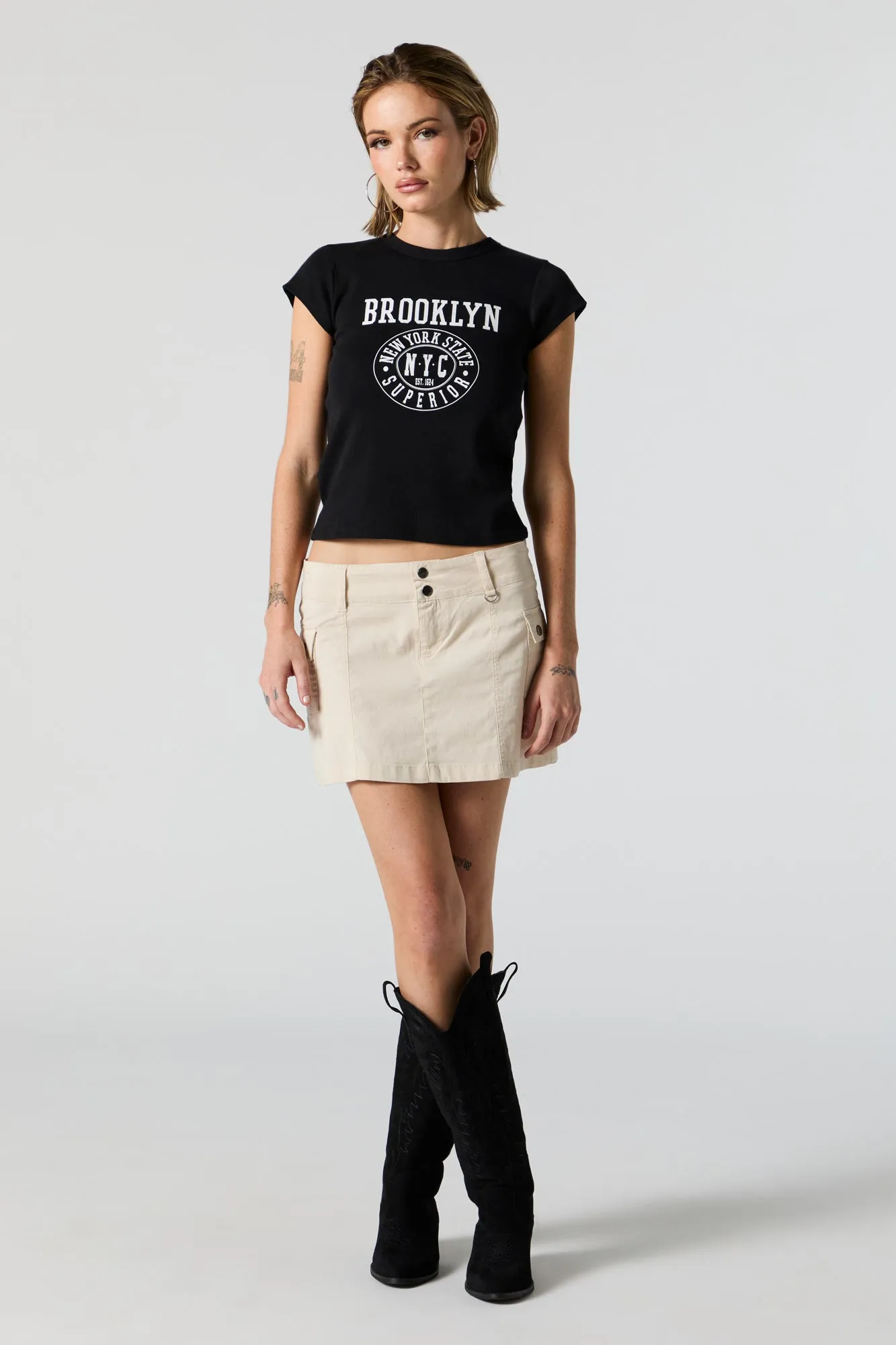 Brooklyn NYC Graphic Fitted T-Shirt sold by Urban Planet product image thumbnail 3