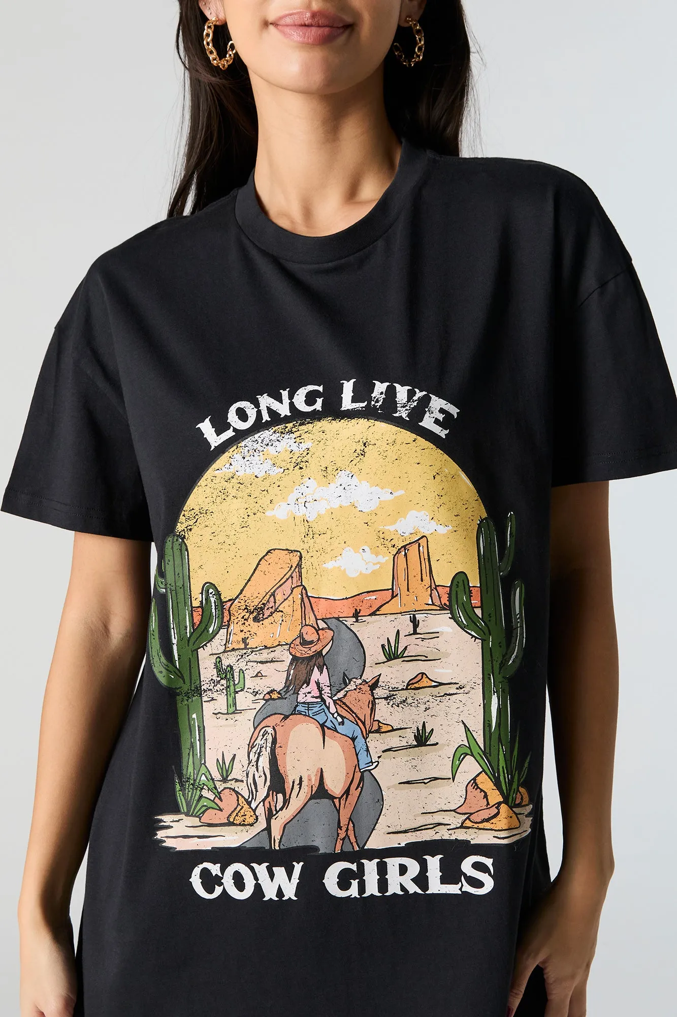 Long Live Cowgirls Graphic T-Shirt sold by Urban Planet product image thumbnail 2